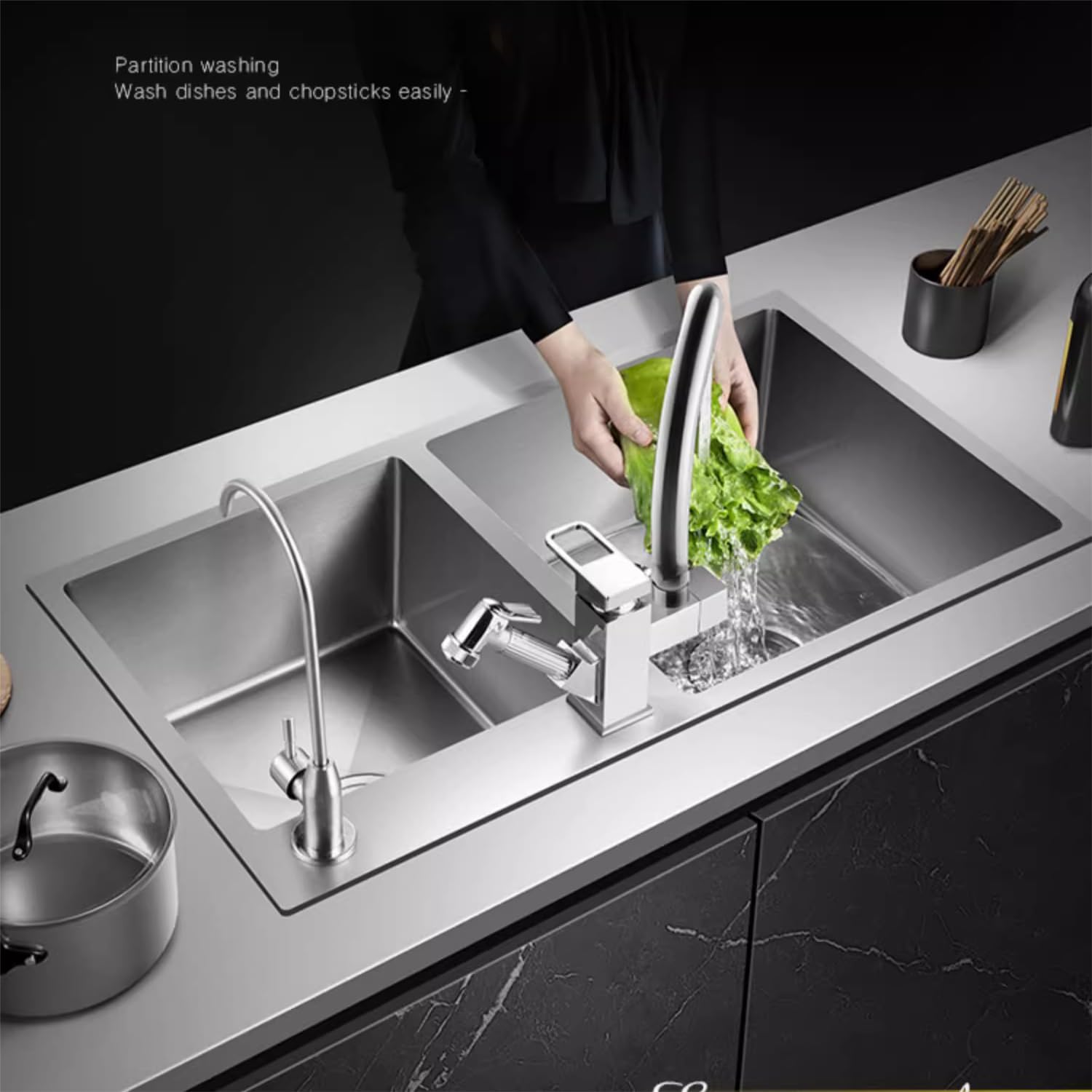 30 Inch Double Bowl Drop-in/Topmount Stainless Steel Kitchen Sink with Nano Coating & Accessories (Silver) - Perfect for Modern Kitchens, Restaurant Prep, and Heavy-Duty Home Use