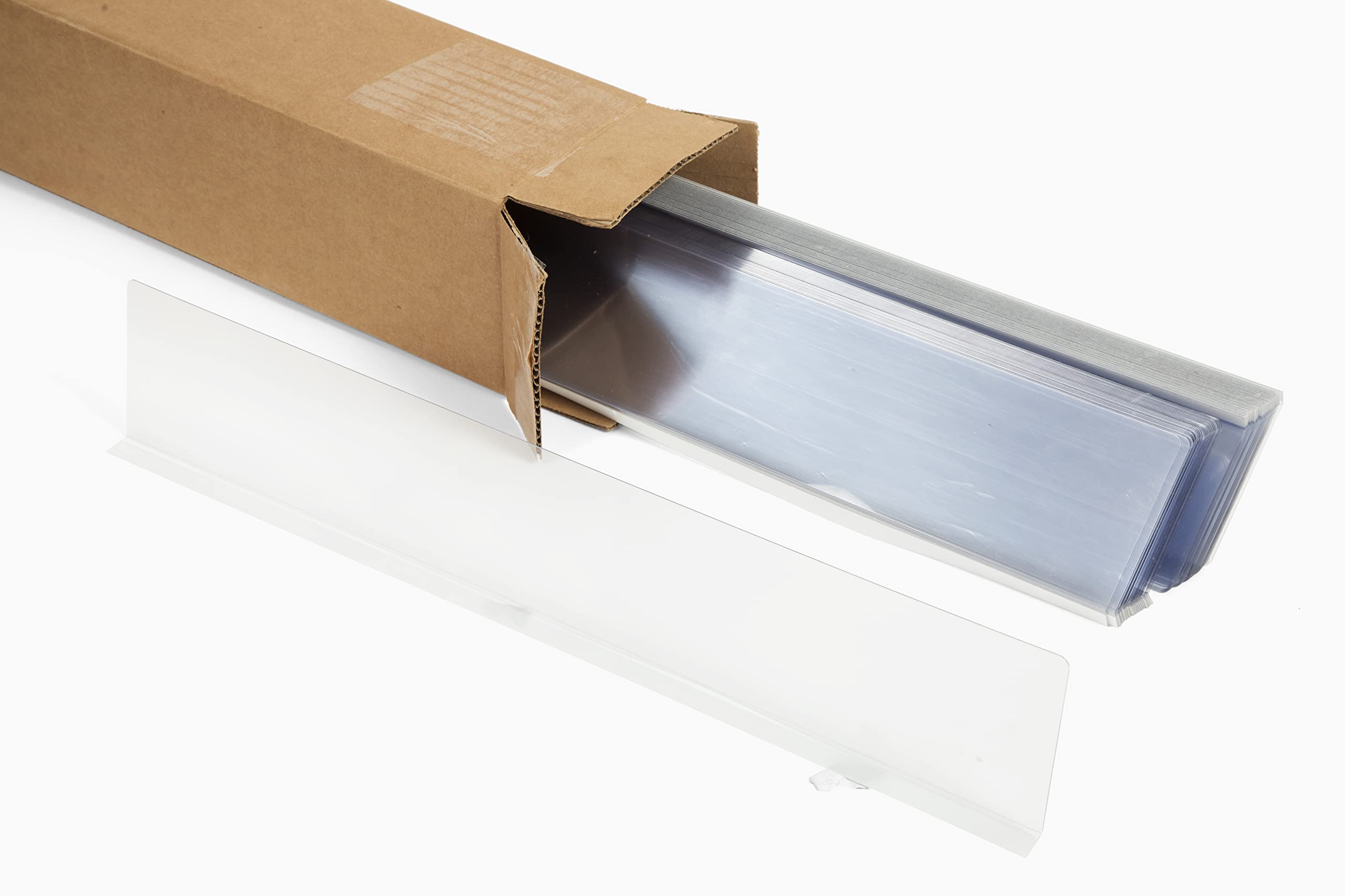 Clear Plastic Shelf Dividers - 100 Pack, 13