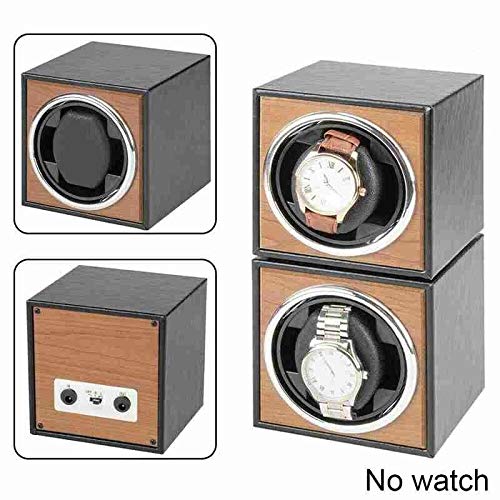Premium Automatic Watch Winder Box - 4+6 Slots Leather & Wood Rotating Display Case for Automatic Watches | Collector Organizer Storage with Silent Motor | Perfect Gift for Watch Enthusiasts & Luxury Home Décor
