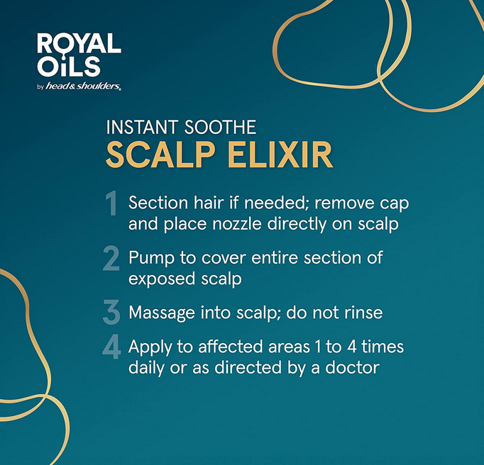 Head and Shoulders Royal Oils Scalp Elixir for Instant Soothe - 4.2 fl oz Hair Treatment for Dry, Itchy Scalp - Perfect for Daily Use & Scalp Care Routine