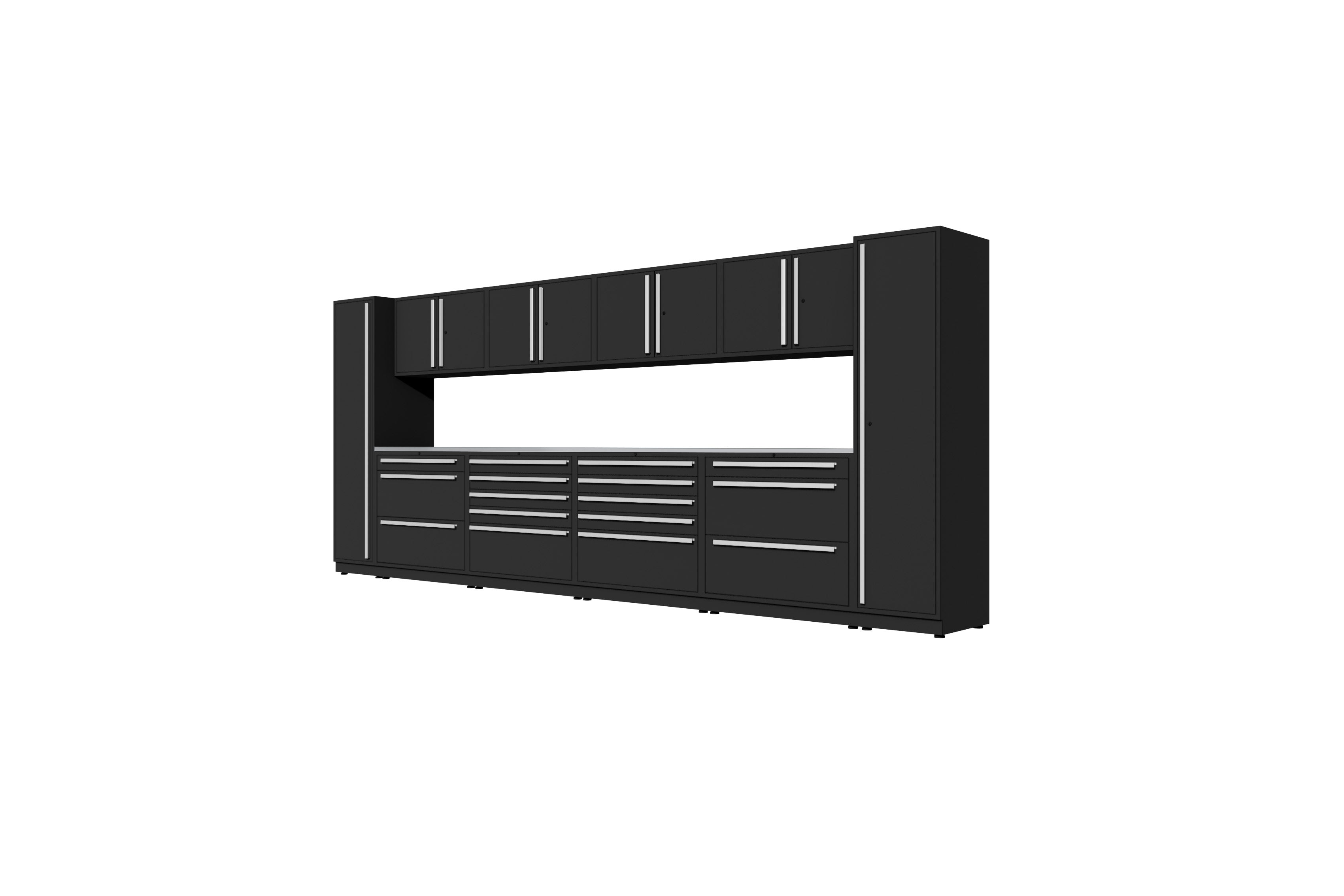 ProSlat Fusion Plus 240 Full Locker Preconfigured Array - Wall Mount Garage Storage System for Tools & Equipment - Perfect for Home Garage, Workshop & Industrial Organization