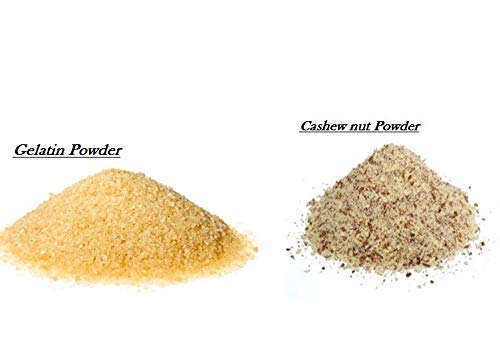 2-in-1 Gelatin with Cashew Nut Powder for Face Mask & Hair Removal - 25g | Natural Skin Care Solution for Smooth Skin & Hair-Free Body | Perfect for DIY Beauty Treatments at Home