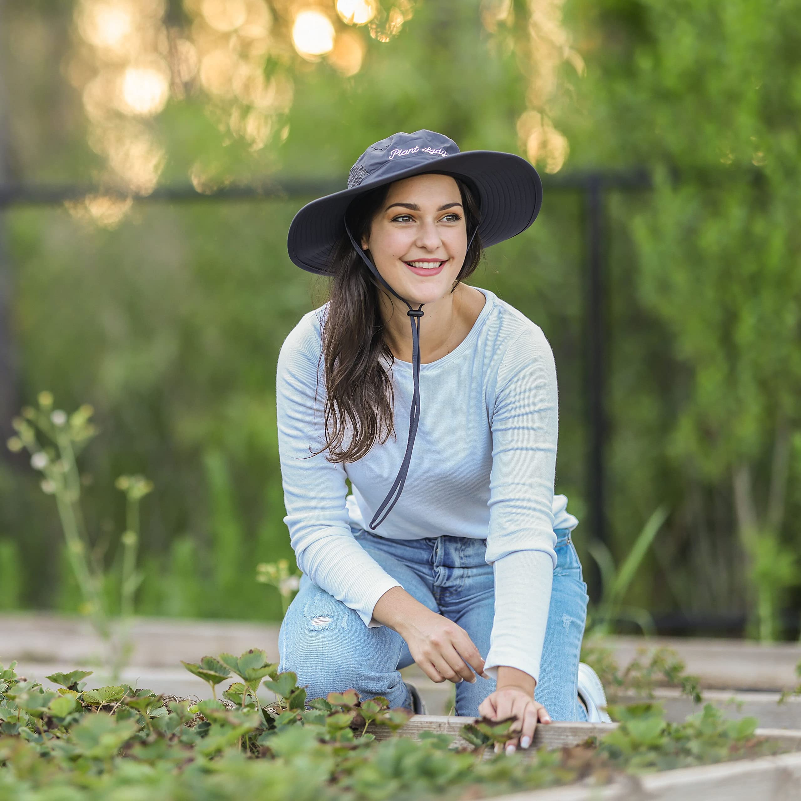 Waterproof Wide Brim Gardening Hat for Women - UV Protection Sun Hat - Perfect Plant Lady Gift in Green - Ideal for Outdoor Gardening, Beach & Summer Activities
