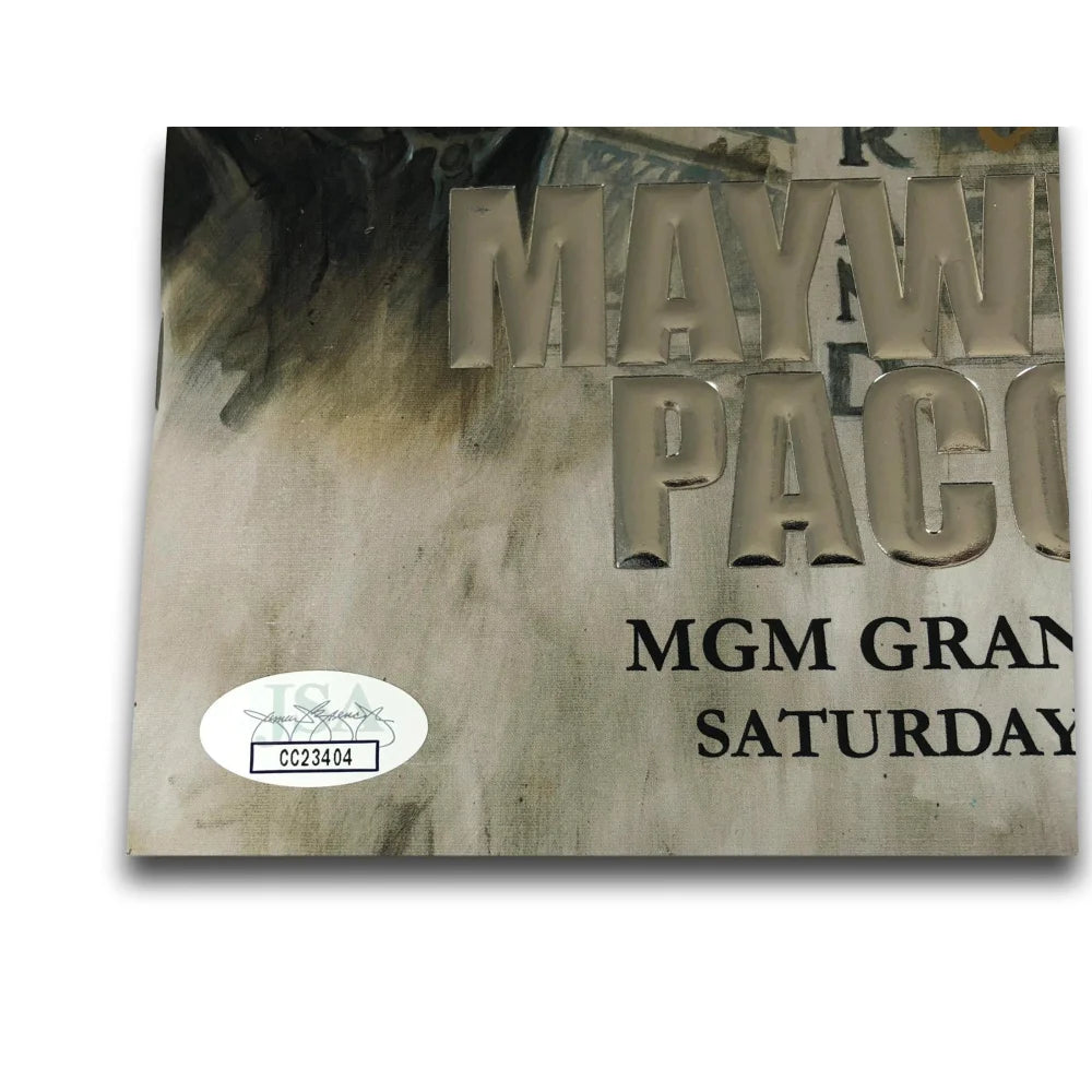 Floyd Mayweather Jr vs. Manny Pacquiao Signed Official Fight Program with JSA COA - Authentic Boxing Memorabilia for Collectors & Sports Fans