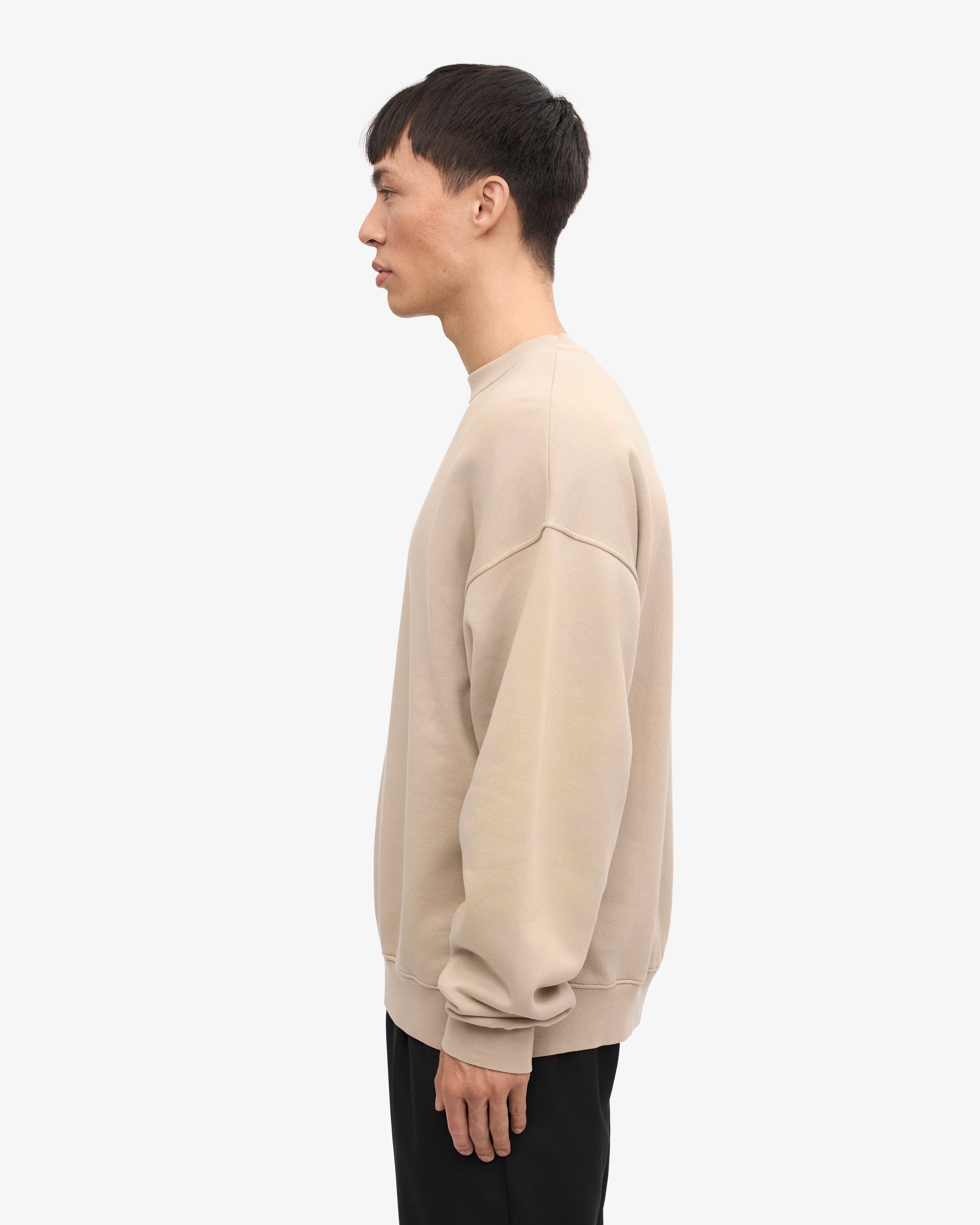 Organic Oversized Crewneck Sweatshirt for Women - Soft & Comfortable Oyster Grey Pullover - Perfect for Casual Wear, Loungewear & Cozy Outfits