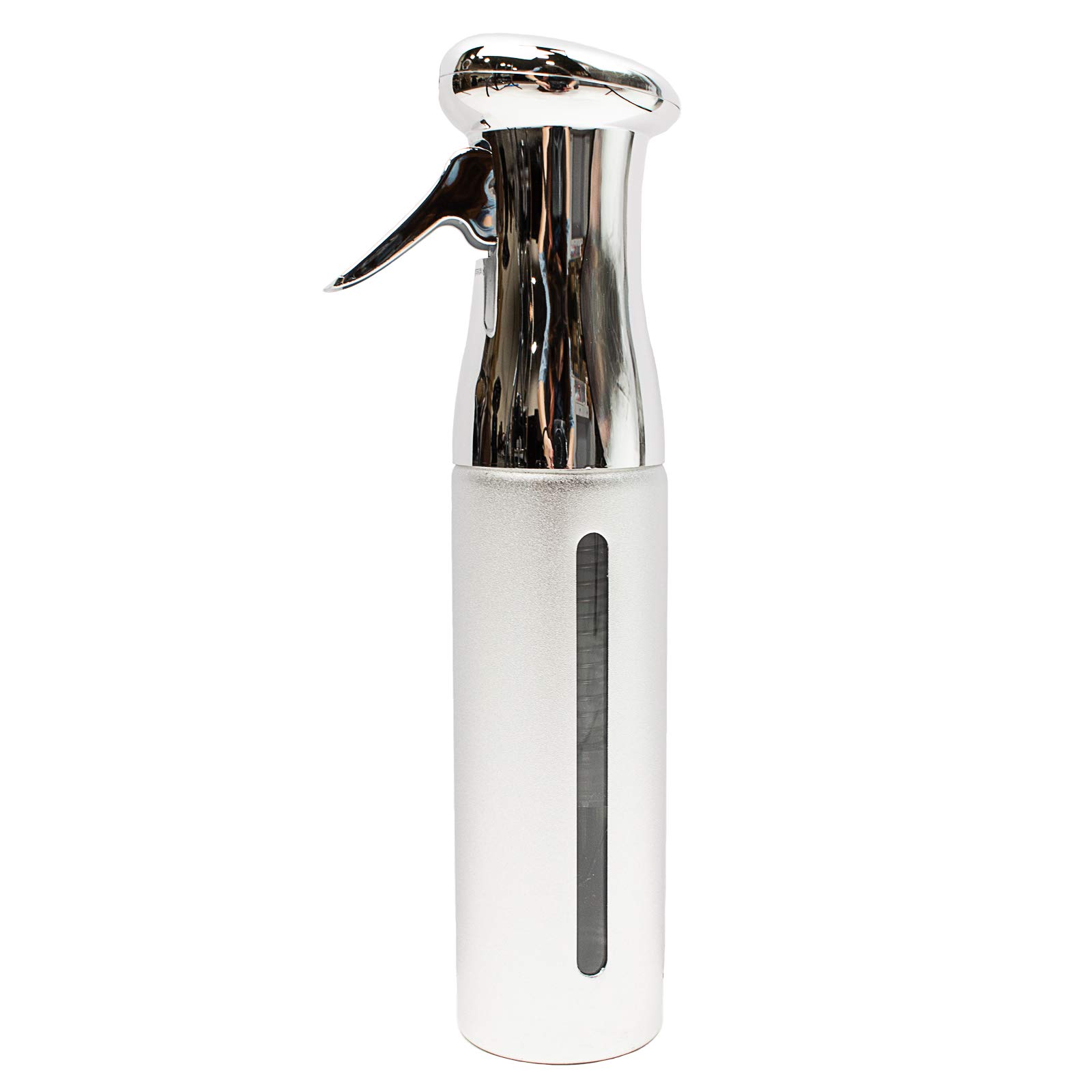 110-Pack KEEN Continuous Spray Bottles - 10oz Fine Mist Refillable Trigger Sprayers for Hair Styling, Barber, Plants & Cleaning (Silver) - Perfect for Salons, Gardening & Home Use