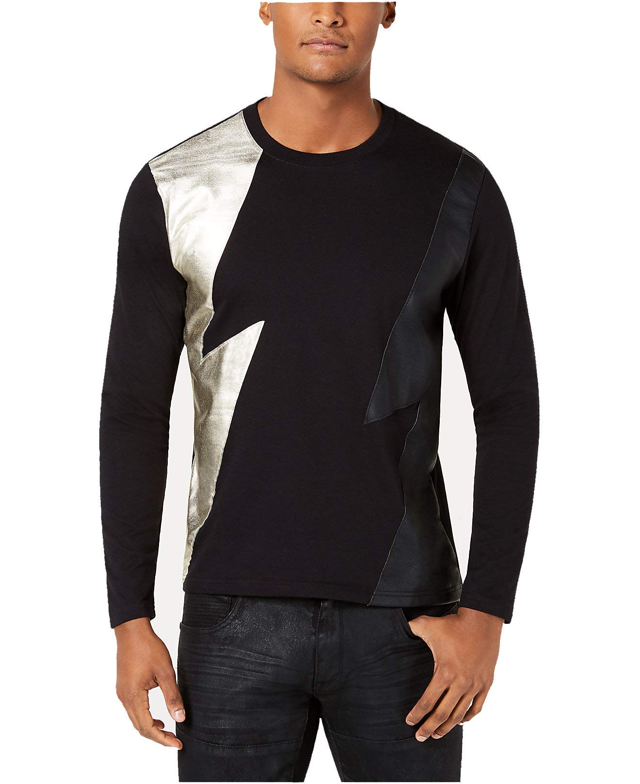 INC Men's Metallic Lightning Casual Shirt - Stylish Button Down Shirt for Men | Perfect for Office, Date Night & Casual Outings | Breathable Comfort Fit Dress Shirt