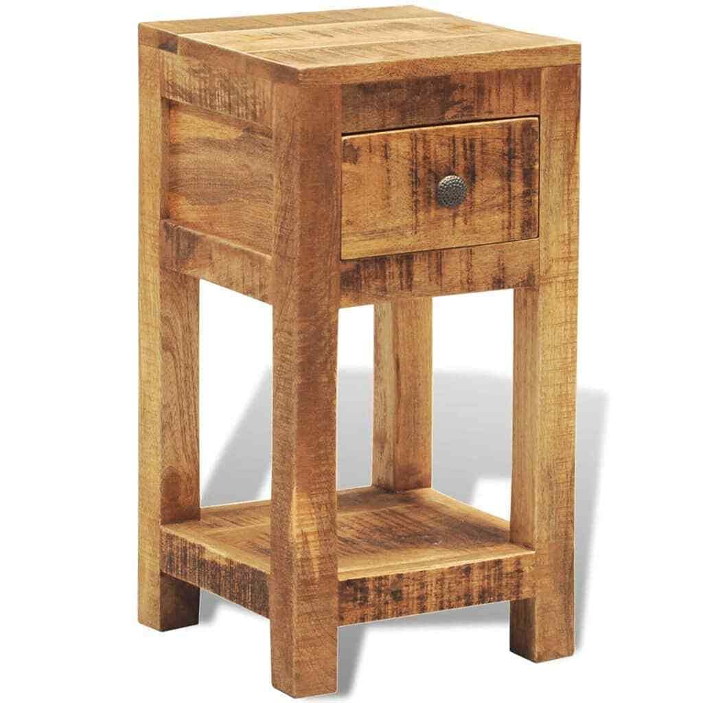 1 Drawer Wood Nightstand - Bedside Table with Storage for Bedroom & Living Room | Small Side Table for Bedrooms, Dorm Rooms, and Apartments