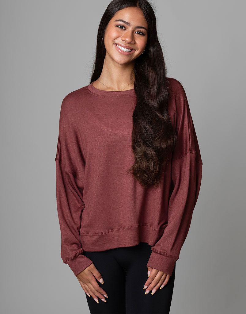 Cozy Weekend Pullover Sweater in Sienna Brown - Perfect for Casual Outings, Lounging & Fall Layering