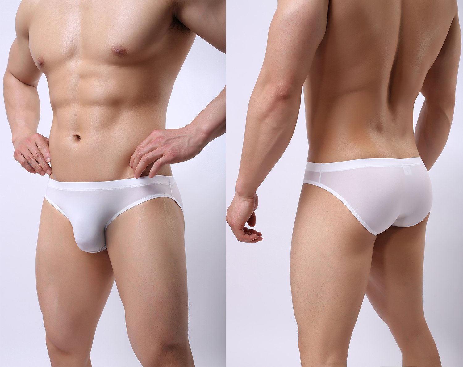 YuKaiChen Men's Low Rise Ice Silk Bikini Briefs - Seamless Underwear for Comfort & Support - Perfect for Workout, Travel & Everyday Wear
