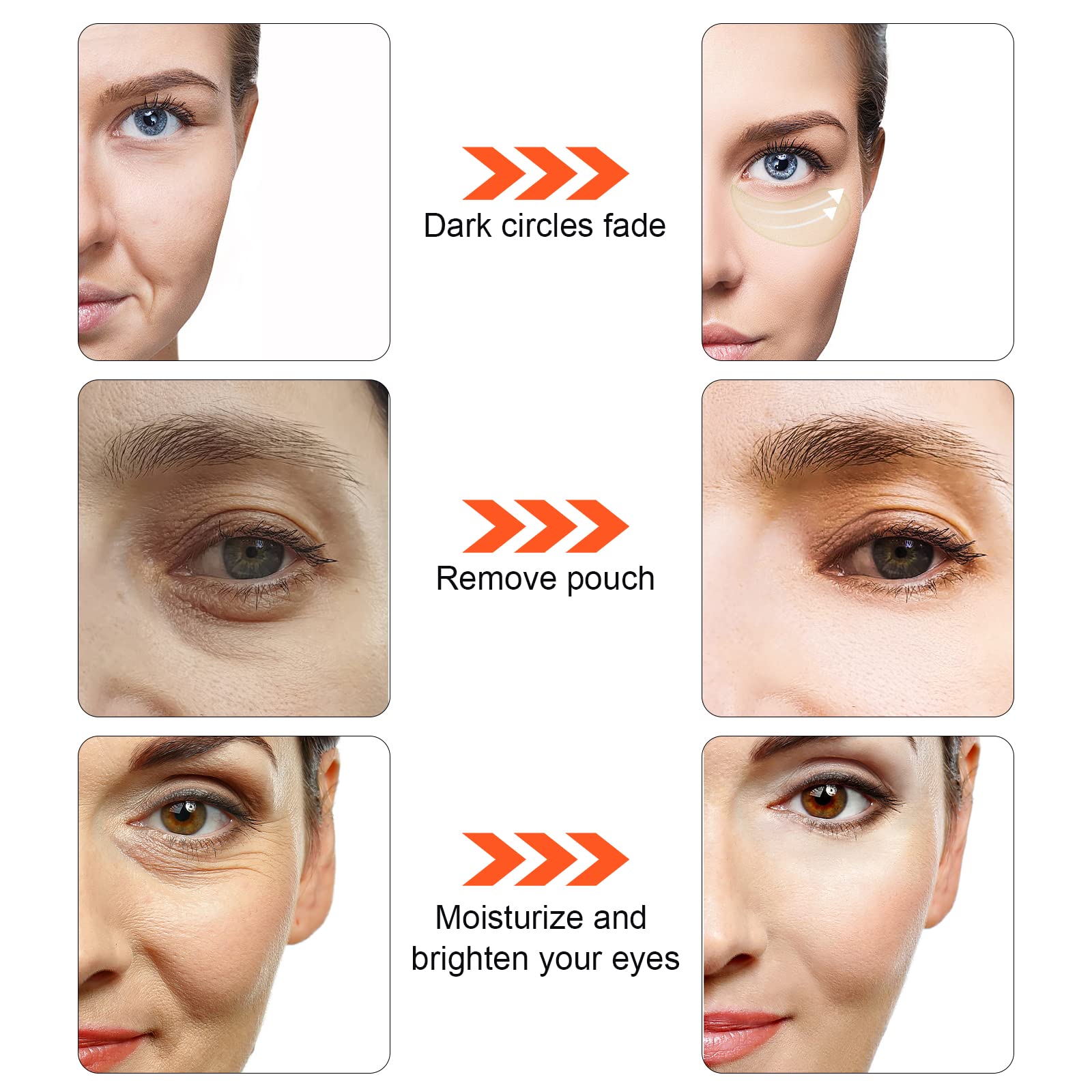 2PCS Verfons Firming Eye Cream - Anti Aging Eye Bag Treatment, Instant Remove Dark Circles & Wrinkles | Snake Venom Formula for Puffy Eyes & Fine Lines | Perfect for Morning Routine & Night Care
