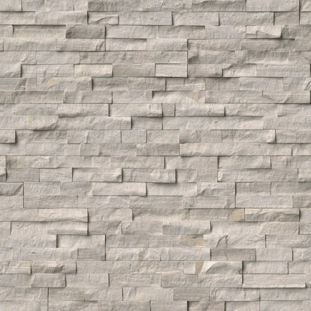 Rockmount White Oak Splitface Stacked Stone Veneer - Natural Stone Wall Cladding for Interior & Exterior Decor - Perfect for Fireplaces, Accent Walls, and Outdoor Landscaping