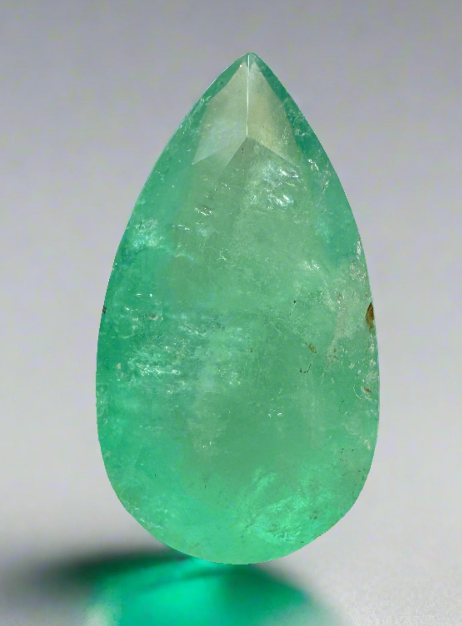 10.89 Carat Huge Natural Loose Colombian Emerald Pear Cut Gemstone - 21x11.5mm Large Size for Jewelry Making, Engagement Rings & Luxury Gifts