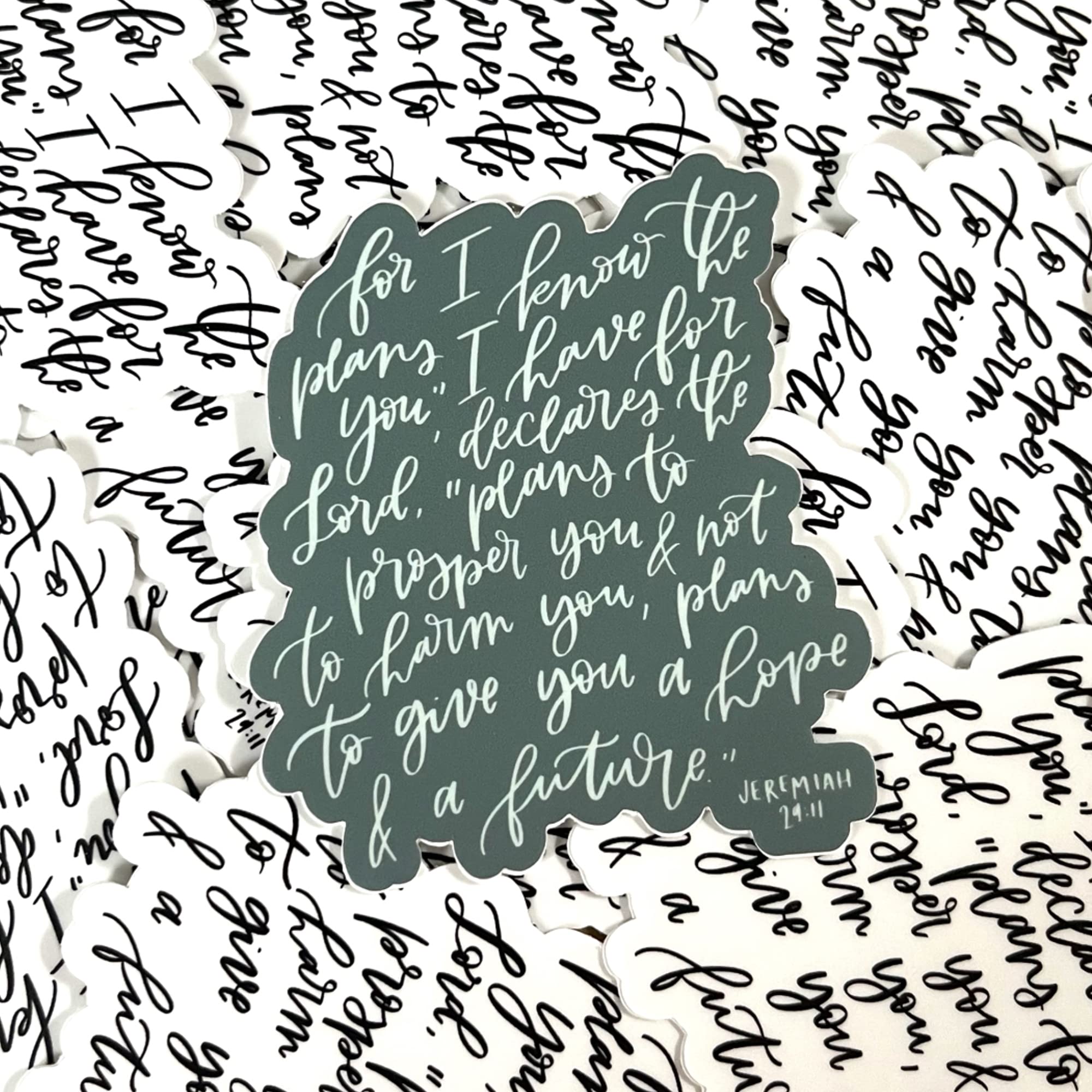 Christian Stickers - Religious Quotes & Bible Verse Decals | Jeremiah 29:11, Faith, God & Jesus Stickers for Journals, Bibles, Laptops & Home Decor