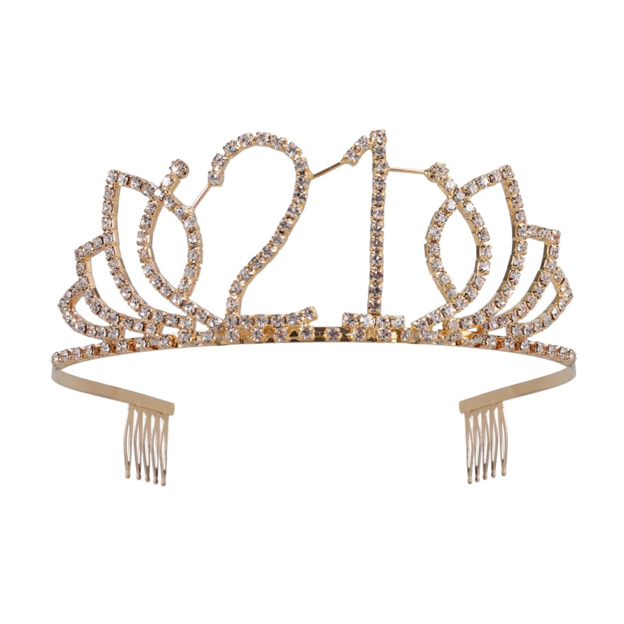 Beavorty 2pcs Rhinestone Tiara Crown Set - Elegant Princess Queen Headband for Bridal Wedding, Birthday Party & Special Events (21st Birthday Decorations, Bride Accessories, Child Tiara) | Perfect for Bridal Showers, Birthday Celebrations, Pageants and Photo Shoots
