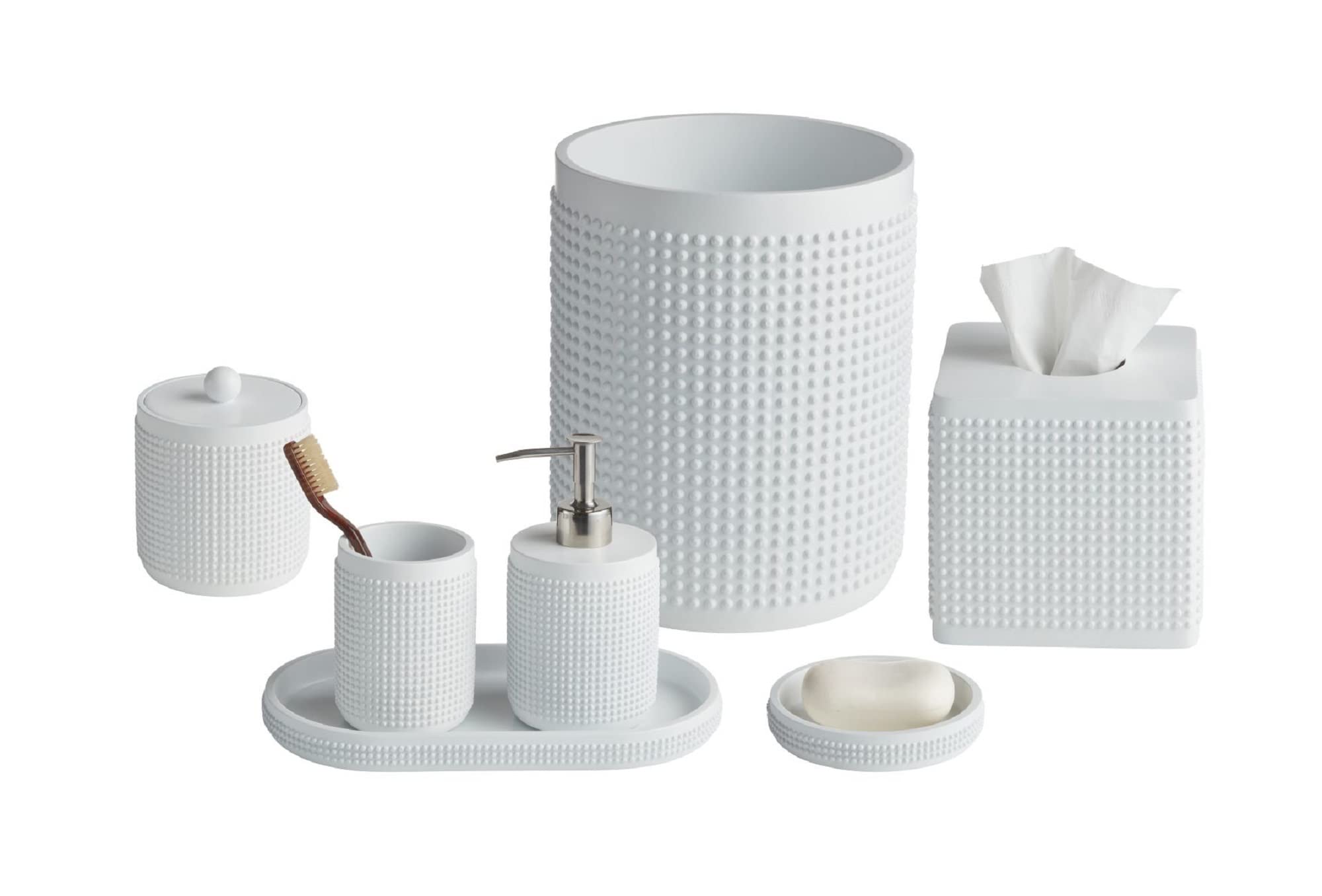 White Milano Soap Dish for Bathroom & Shower