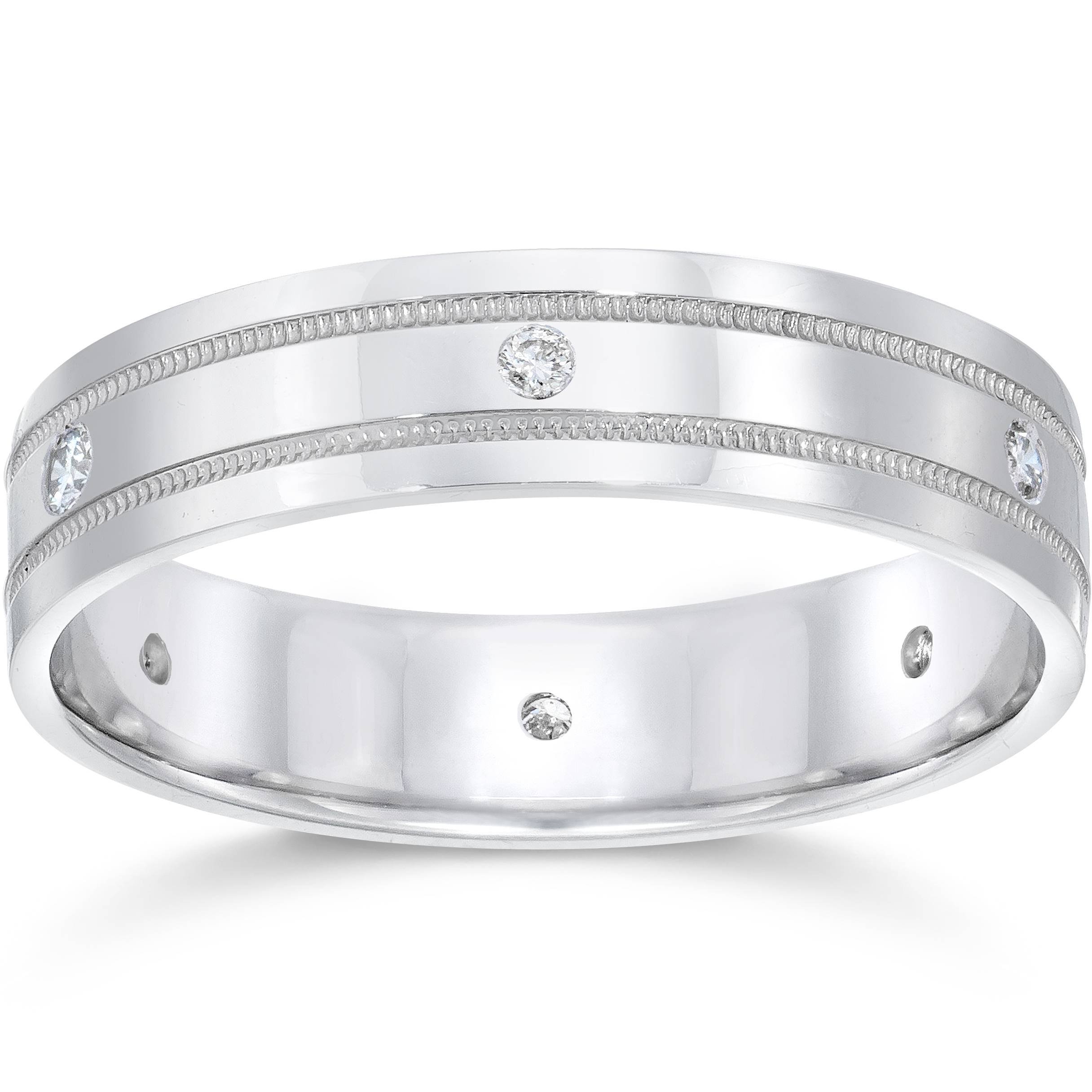 14K Gold Men's Diamond Wedding Band - Comfort Fit Ring for Men - Perfect for Engagement, Anniversary, and Special Occasions