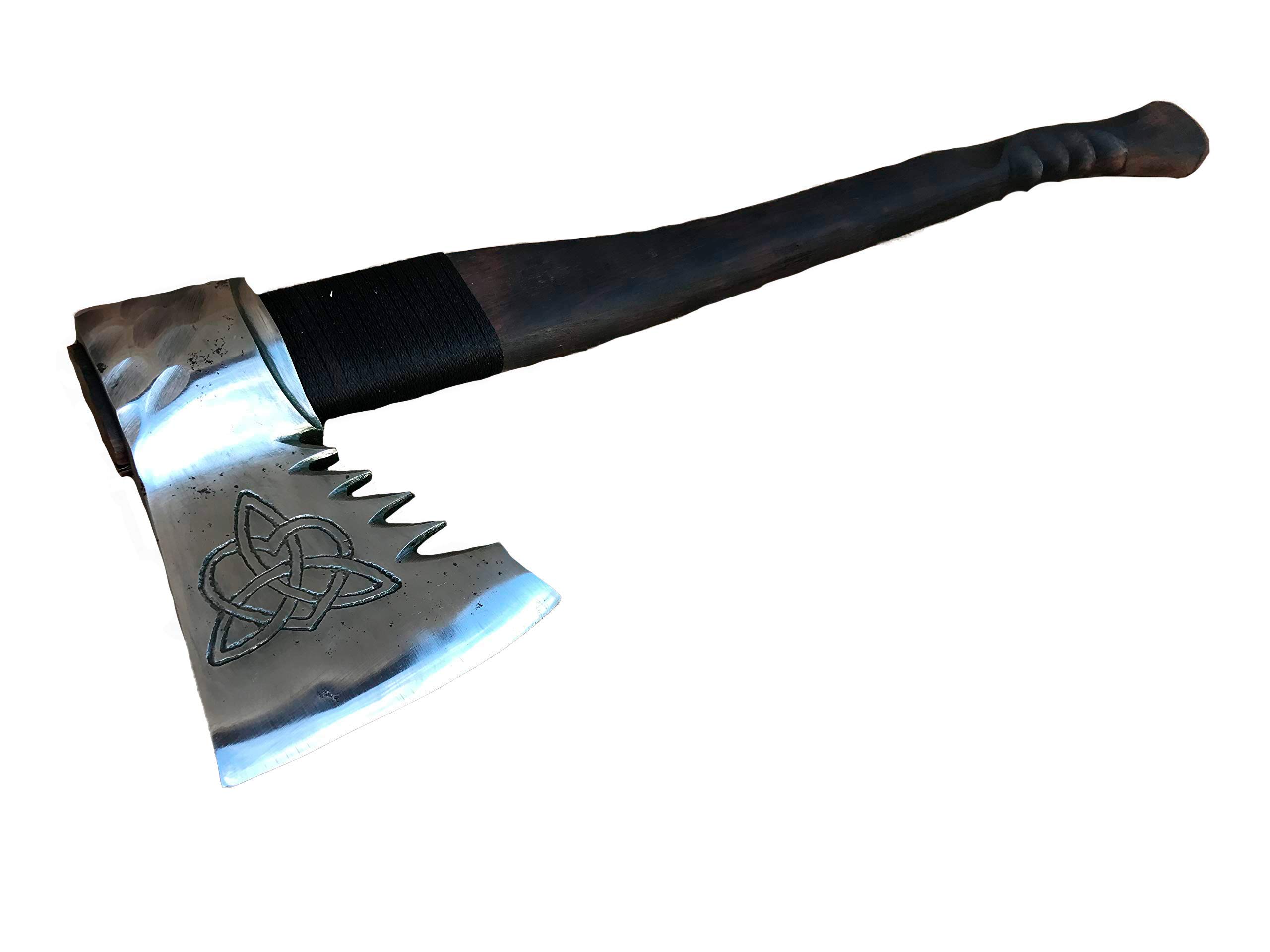 Celtic Love Knot Viking Axe Hatchet - Handcrafted Iron Axe for Men, Unique Manly Gift for Anniversary, Birthday & Special Occasions - Perfect for Outdoor Adventures, Camping & Viking Reenactments