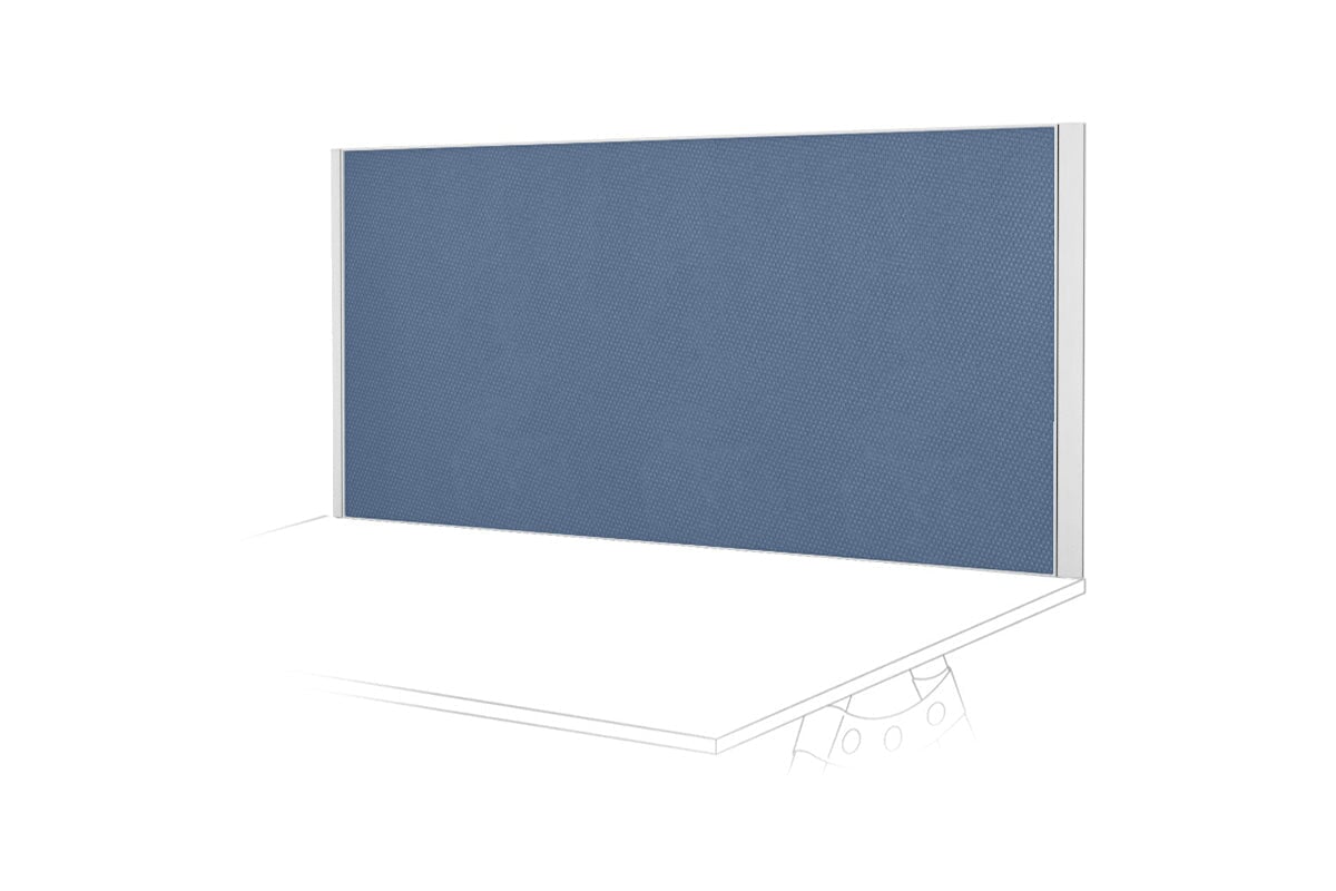 Clearance Desk Mounted Privacy Screen with Clamp Bracket - White Frame for Office, Home & Workspace Privacy Protection