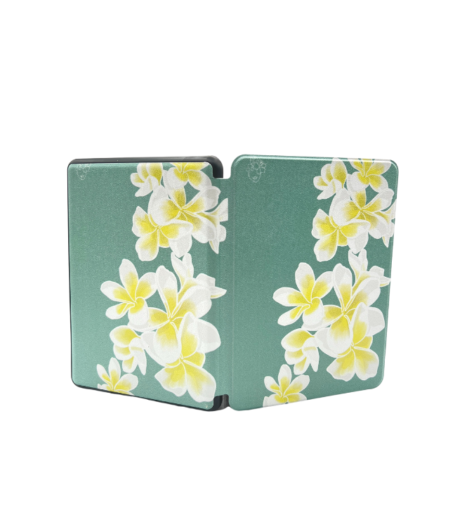 Hawaiian Pua Melia Lei Kindle Case - Floral Pattern Protective Cover for Kindle Paperwhite/Oasis - Perfect for Travel, Beach & Tropical Theme Gifts