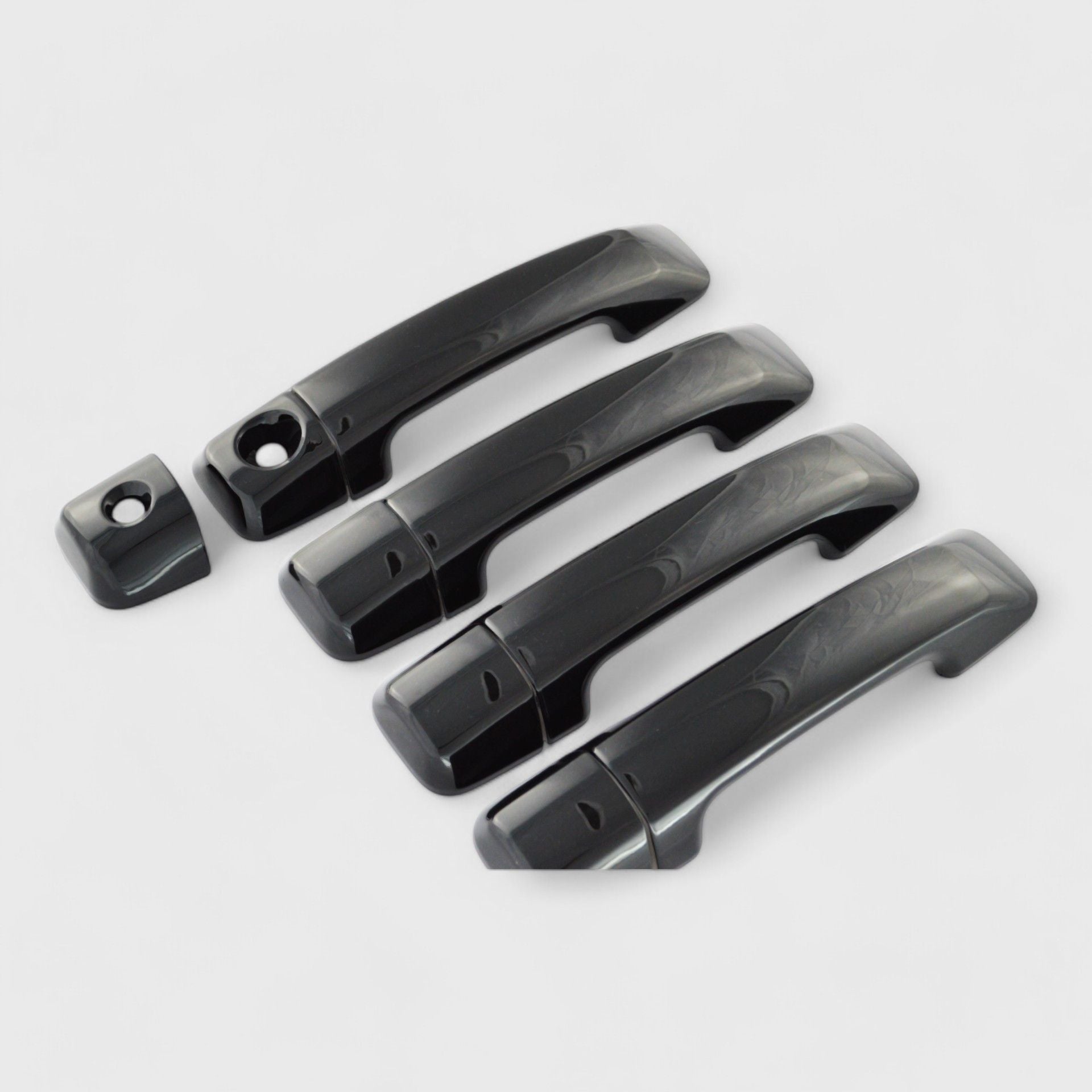 Gloss Black Chrome Delete Door Handle Covers (9-Piece Set) - No Smart Key - Compatible with Various Car Models - DH6301BLK - Upgrade Your Vehicle's Exterior Style for a Sleek Look