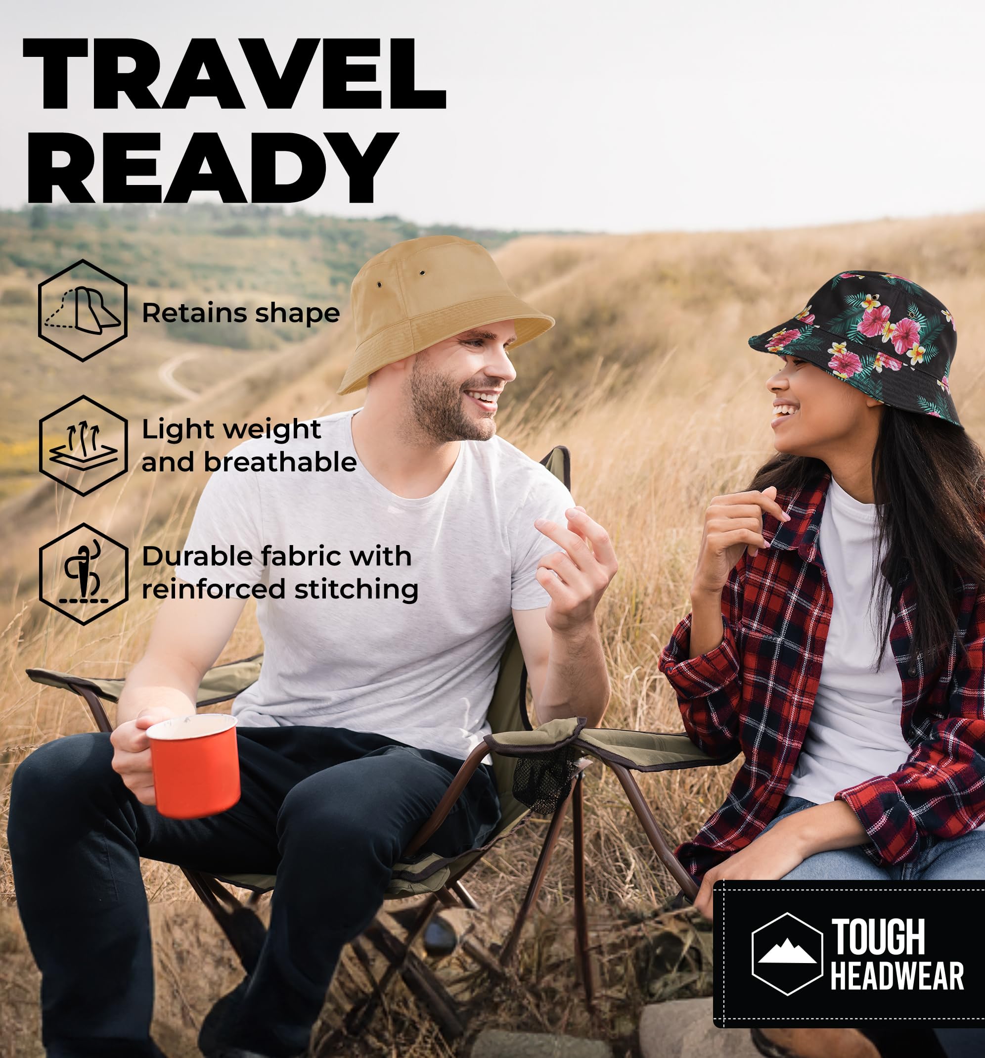 Stylish Summer Bucket Hats for Women & Men - UV Protection Fisherman Sun Hat for Beach, Outdoor & Travel - Lightweight Breathable Sun Hat for Hiking, Gardening & Vacation