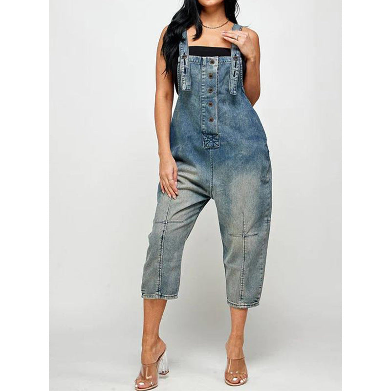 Women's Casual Fashion Siamese Suspender Jeans - High Waisted Denim Pants for Women | Perfect for Streetwear, Dating & Everyday Outfits