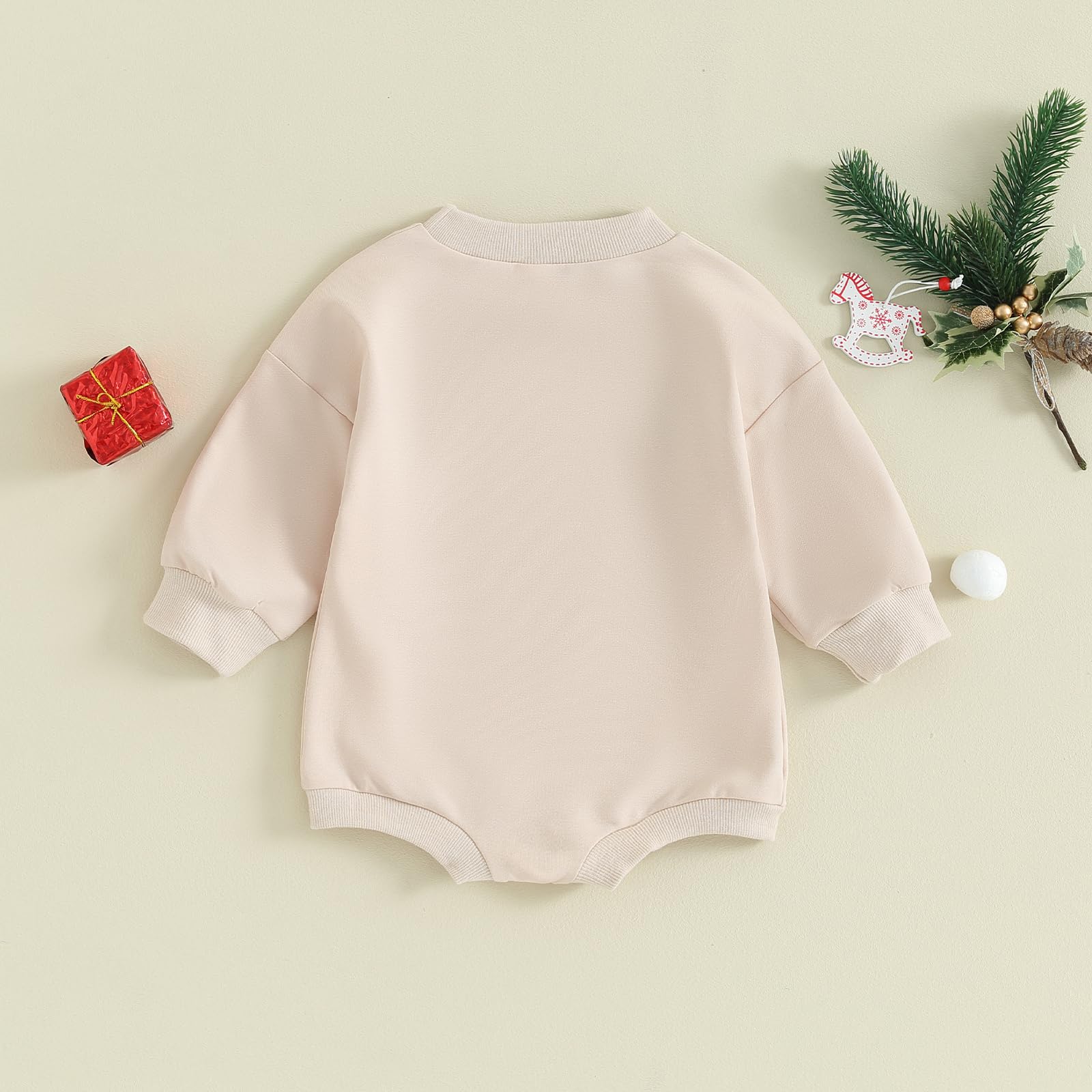 Adorable Newborn Baby Christmas Outfit - Santa Milk Romper & Sweatshirt Set for Girls & Boys | Cozy Winter Holiday Pajamas for Family Photos & Christmas Morning