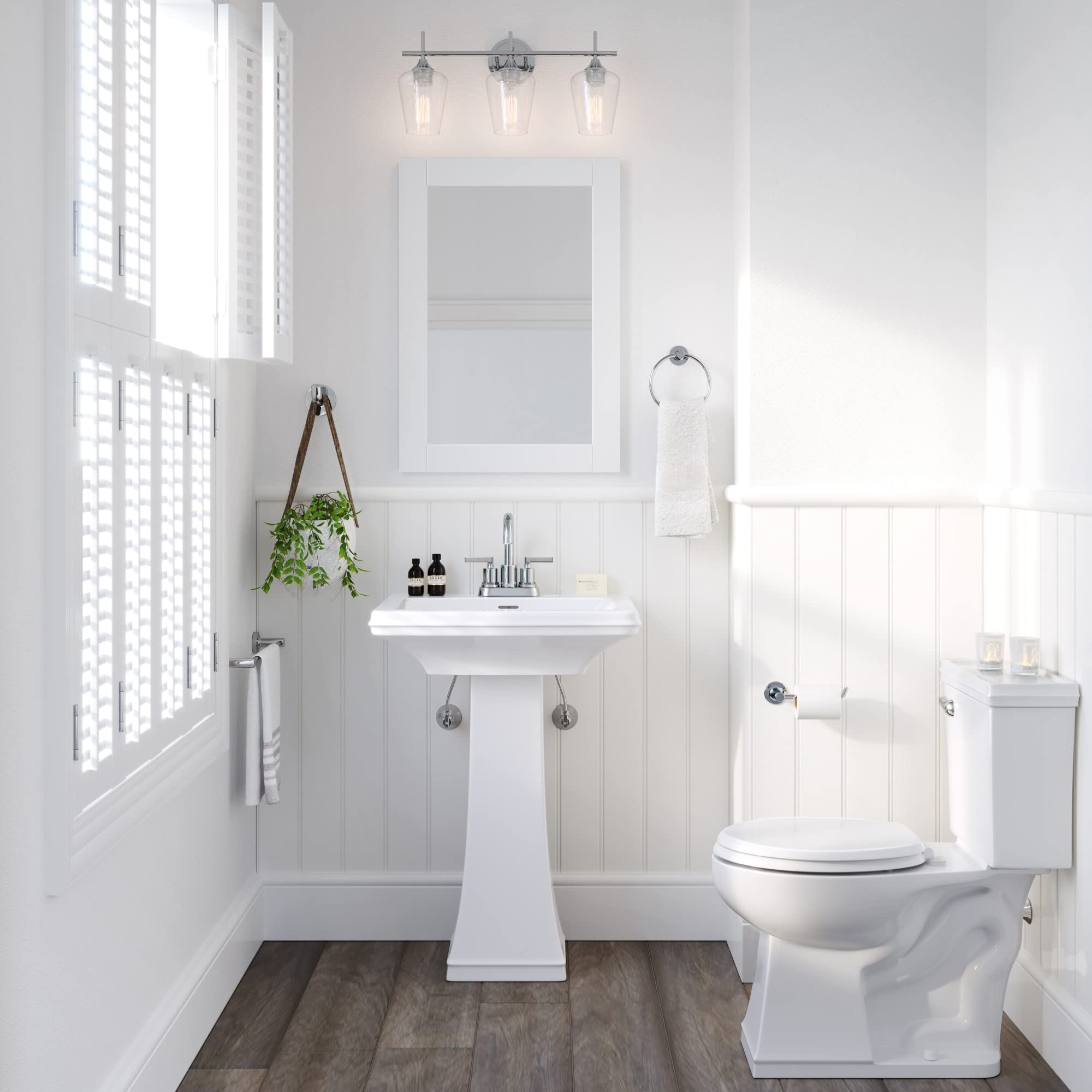 PROFLO PF1071 Holyoke White Bathroom Sink Pedestal - Compatible with PF1171WH, PF1174WH, PF1178WH Sinks - Perfect for Modern Bathroom Renovations & Vanity Upgrades