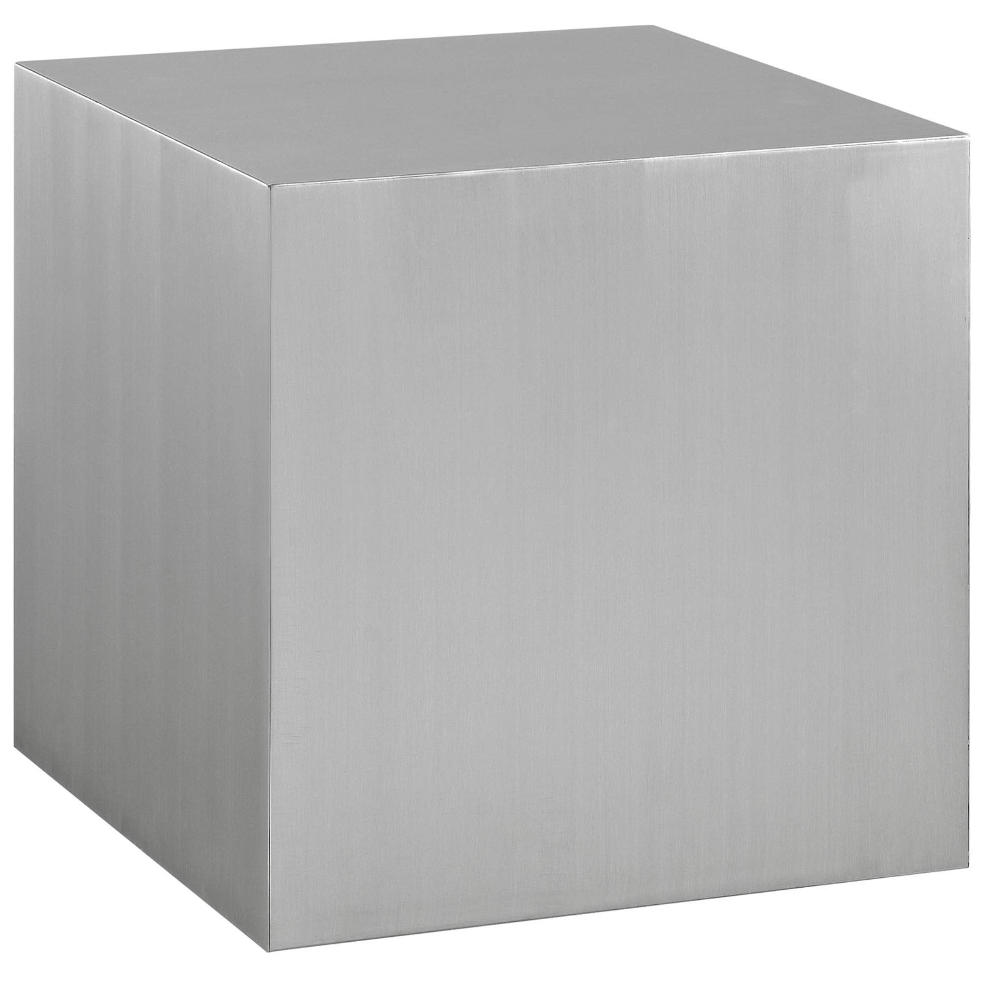 Ergode Contemporary Cast Side Table - Stainless Steel End Table with Modern Design for Living Room, Bedroom & Office | Durable Metal Accent Table for Home Decor
