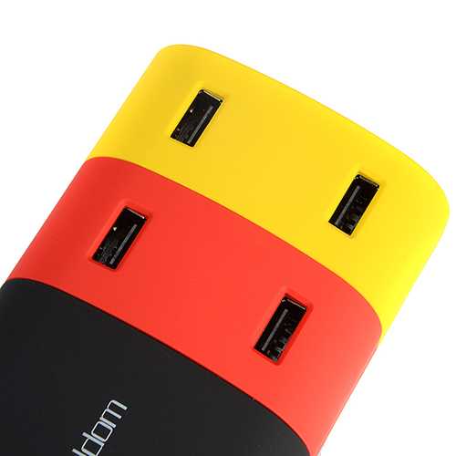 Earldom 5V 6.2A 4-Port USB Charger Hub - Fast Charging Station for iPhone, Android, iPad, Tablets & More - Perfect for Home, Office & Travel