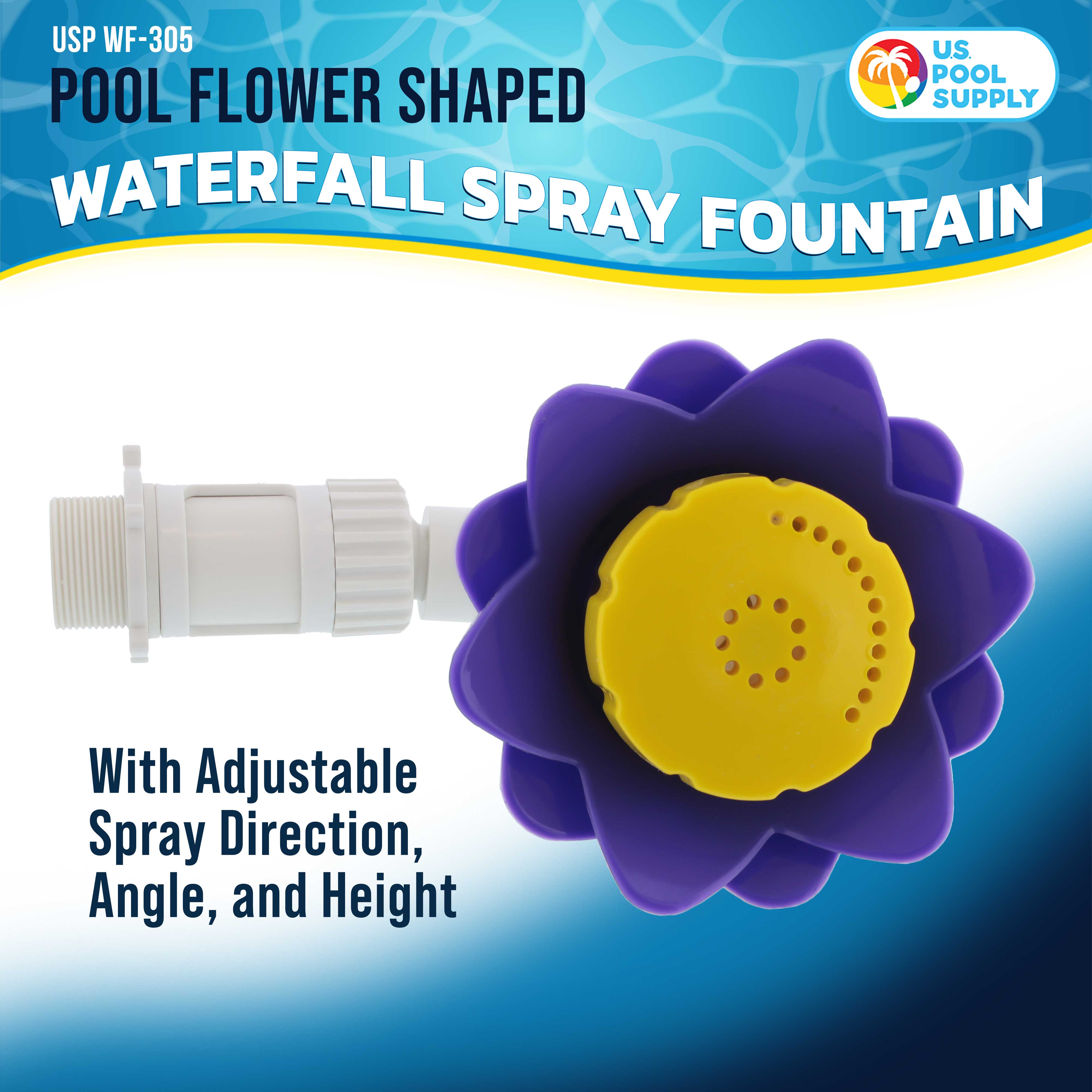 Adjustable Flower-Shaped Pool Waterfall Fountain - Cooling Spray Aerator for Swimming Pools | Perfect for Backyard Relaxation & Summer Water Fun