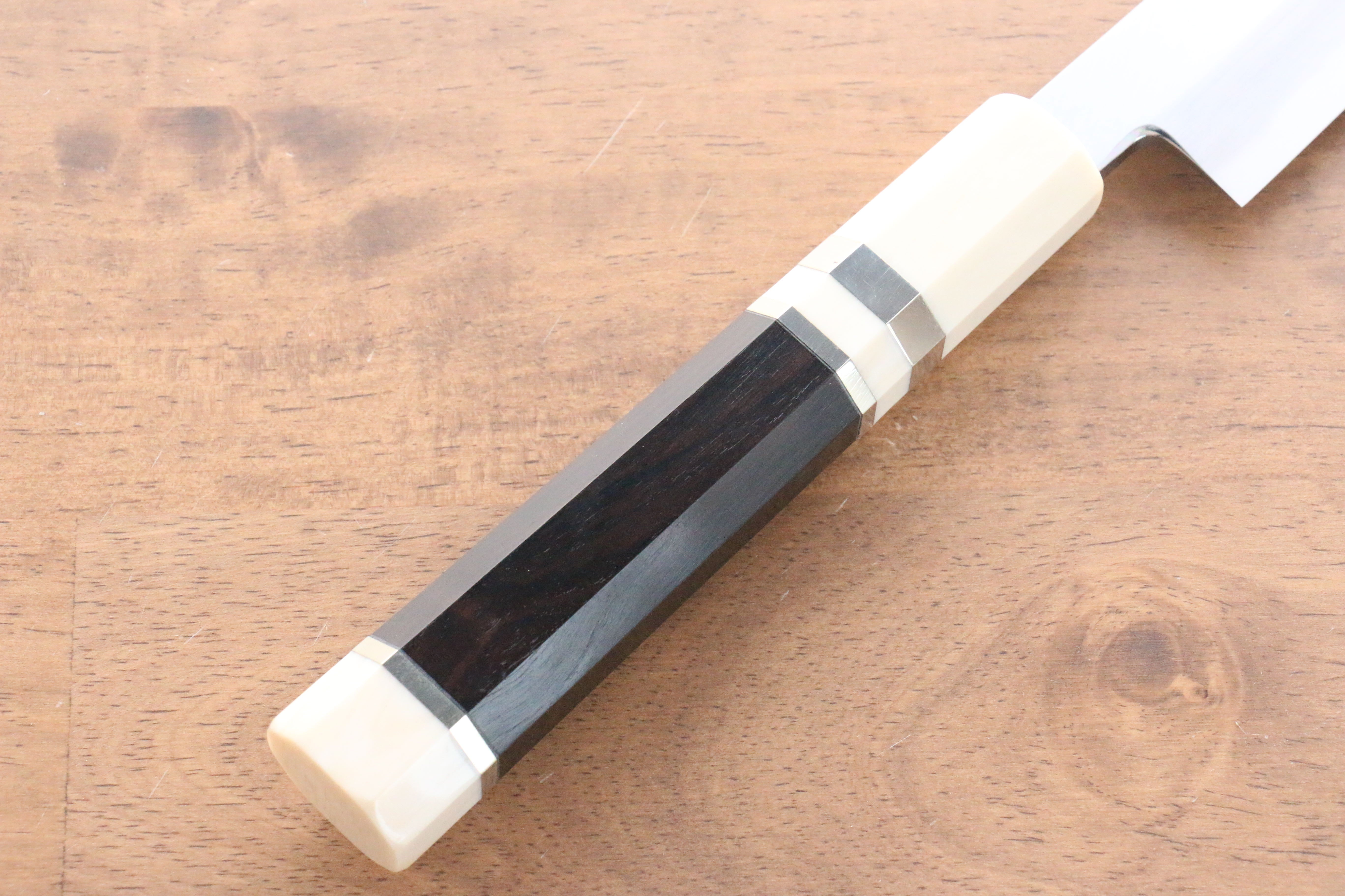 Premium Jikko Shiko Blue Steel Sakimaru Yanagiba 300mm Sushi Knife - Ebony Wood Handle with Double Ring Design - Perfect for Sushi Chefs & Japanese Cuisine Lovers