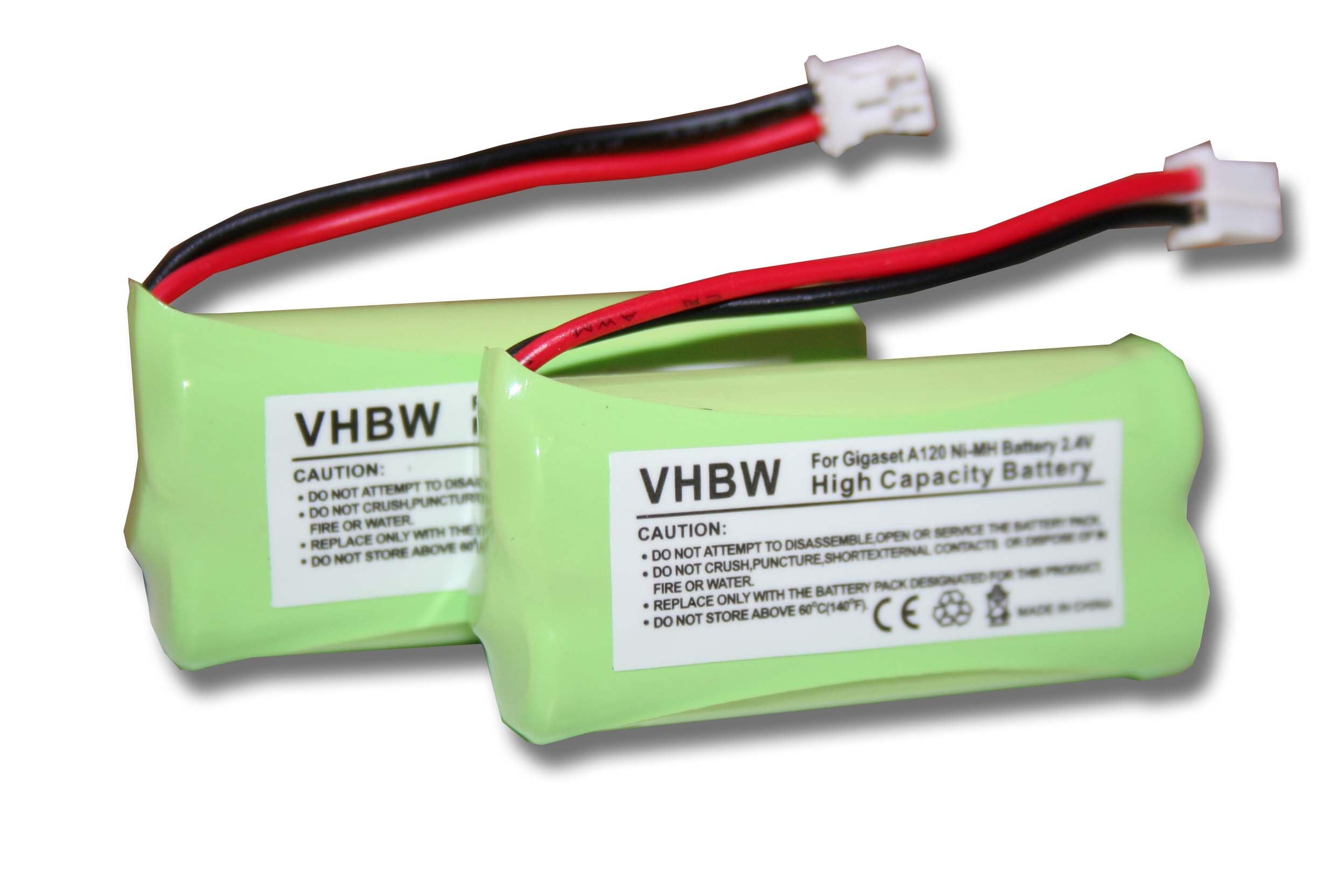 Original VHBW 2-Pack 700mAh 2.4V Replacement Batteries for Siemens Gigaset Cordless Phones - Long-Lasting Power for Home & Office Use
