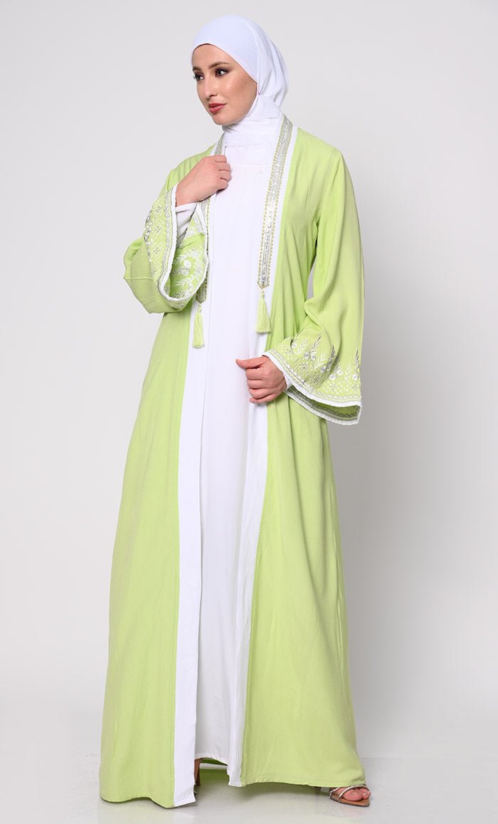 Elegant Women's 2-Piece Embroidered Shrug and Inner Set - Perfect for Weddings, Parties & Special Occasions