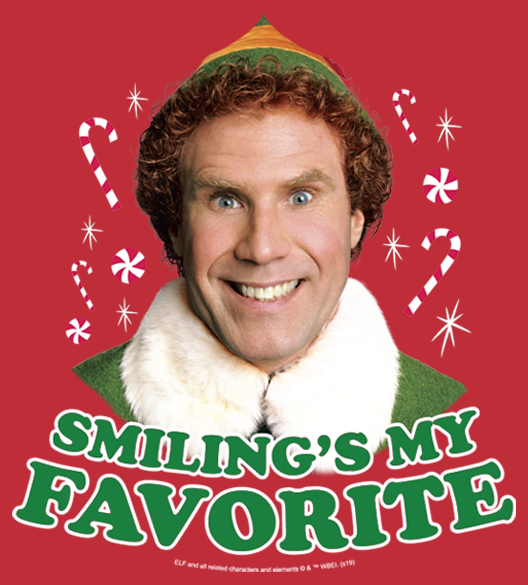Men's Elf Buddy 'I Like to Smile' Graphic T-Shirt - Funny Christmas Novelty Tee for Holiday Parties & Gift Giving