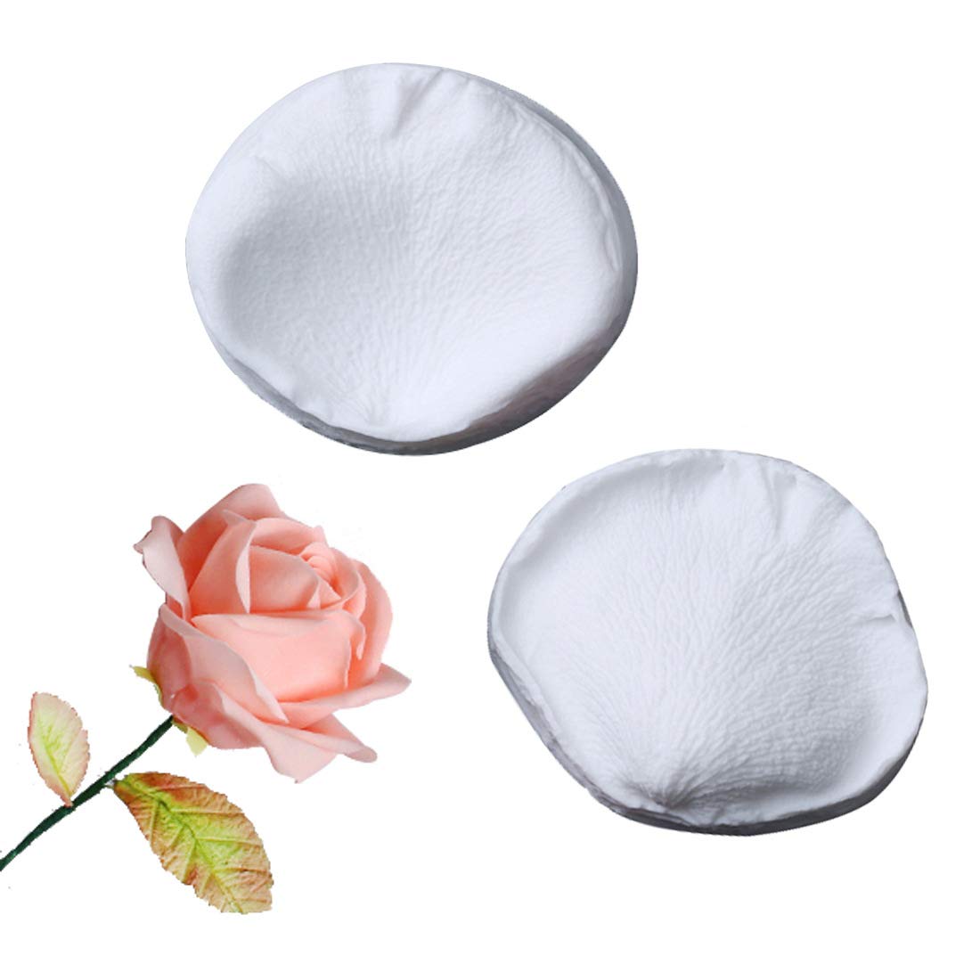 Premium Silicone Rose Floral Petal Veiner Mold - Multi-Purpose Cake Decorating Tool for Gumpaste Flowers, Chocolate Leaves, Sugarcraft & Clay Crafts - Perfect for Wedding Cakes, Birthday Desserts and DIY Art Projects