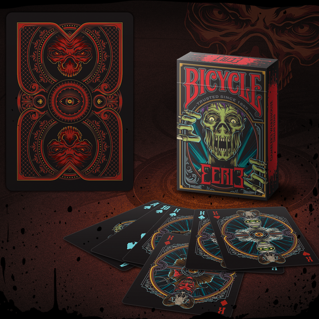 Bicycle Eerie Playing Cards - Spooky Ghost-Themed Deck for Magic Tricks & Halloween Games | Perfect for Cardistry, Poker Nights & Themed Parties