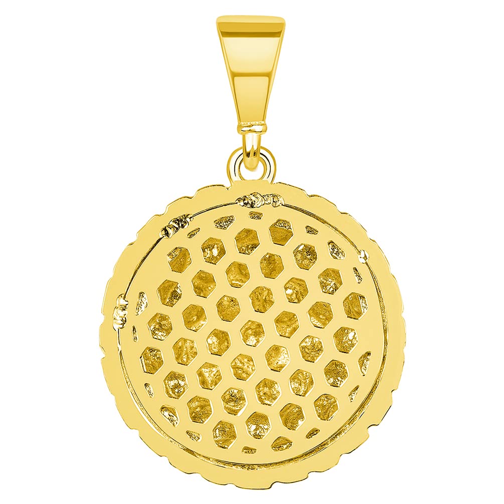 14K Yellow Gold Golf Ball Charm Pendant - Elegant Sports Jewelry for Necklace, Gift for Golf Lovers & Players - Perfect for Games, Tournaments & Casual Wear
