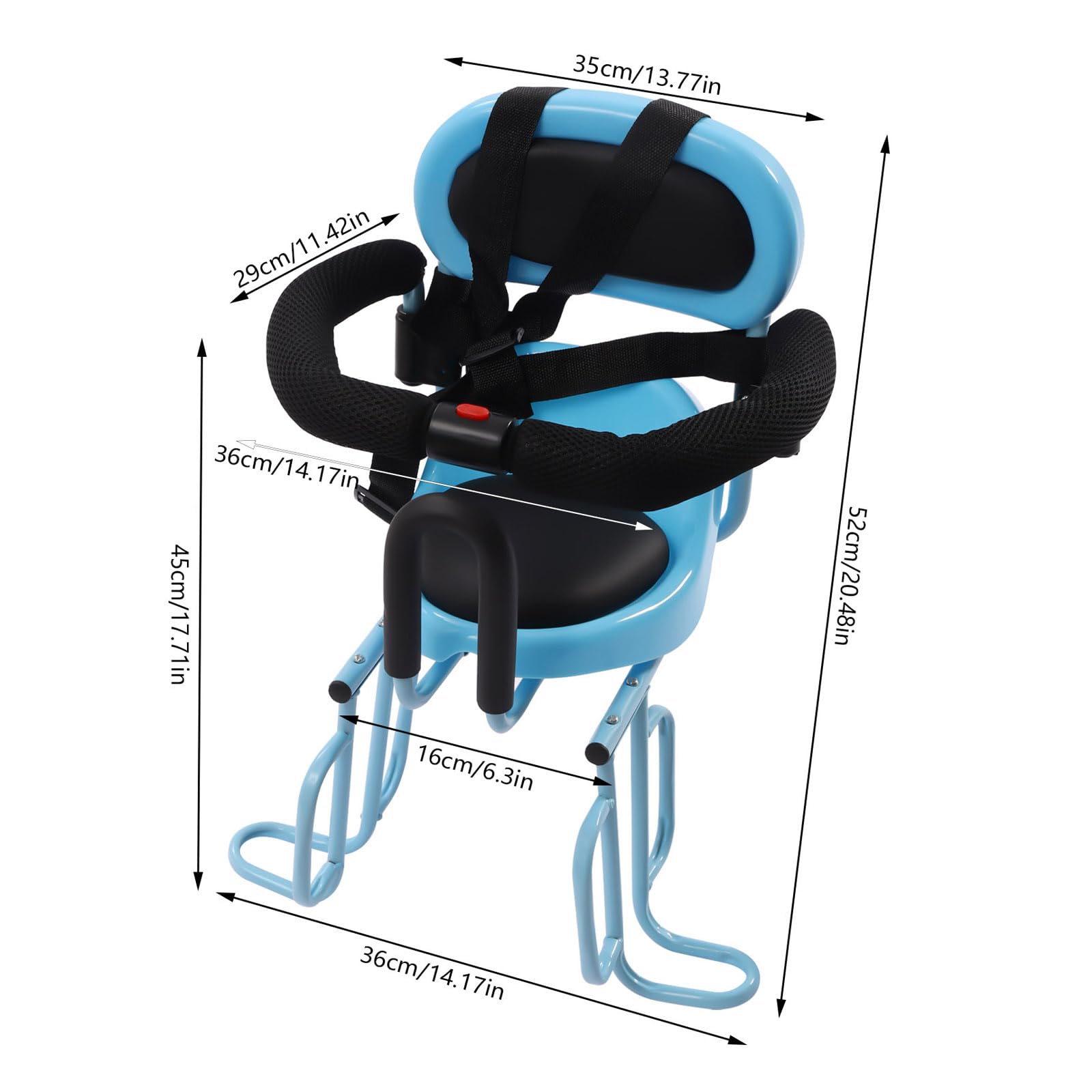 Rear Mount Baby Bike Seat for Kids 6 Months to 6 Years - Safe & Comfortable Toddler Child Seat for Adult Bicycles - Perfect for Family Rides, Commuting & Outdoor Adventures