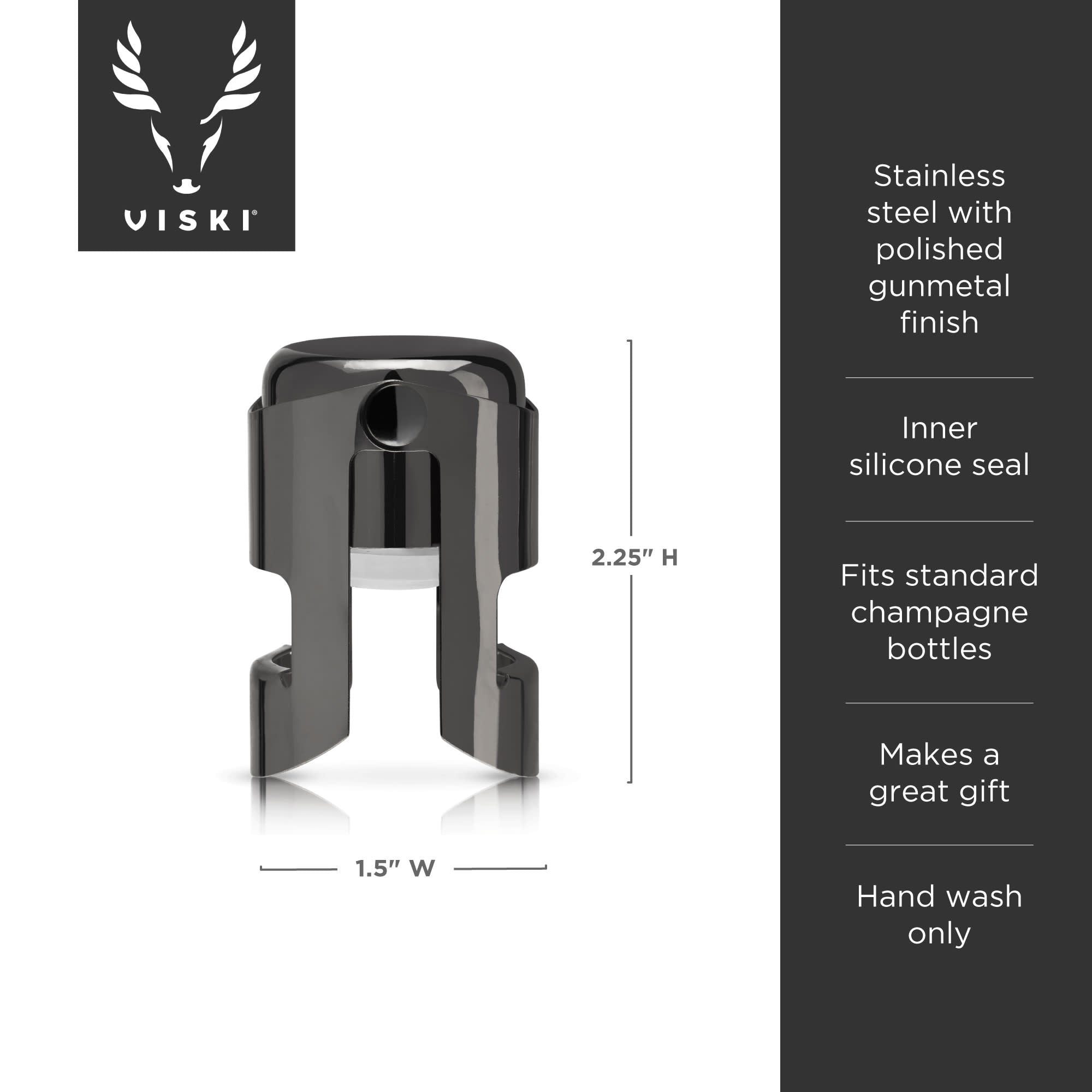 Warren Gunmetal Wine Set - Elegant 4-Piece Stainless Steel Wine Glasses & Carafe Set for Home, Parties & Gifts | Perfect for Dining, Entertaining & Special Occasions