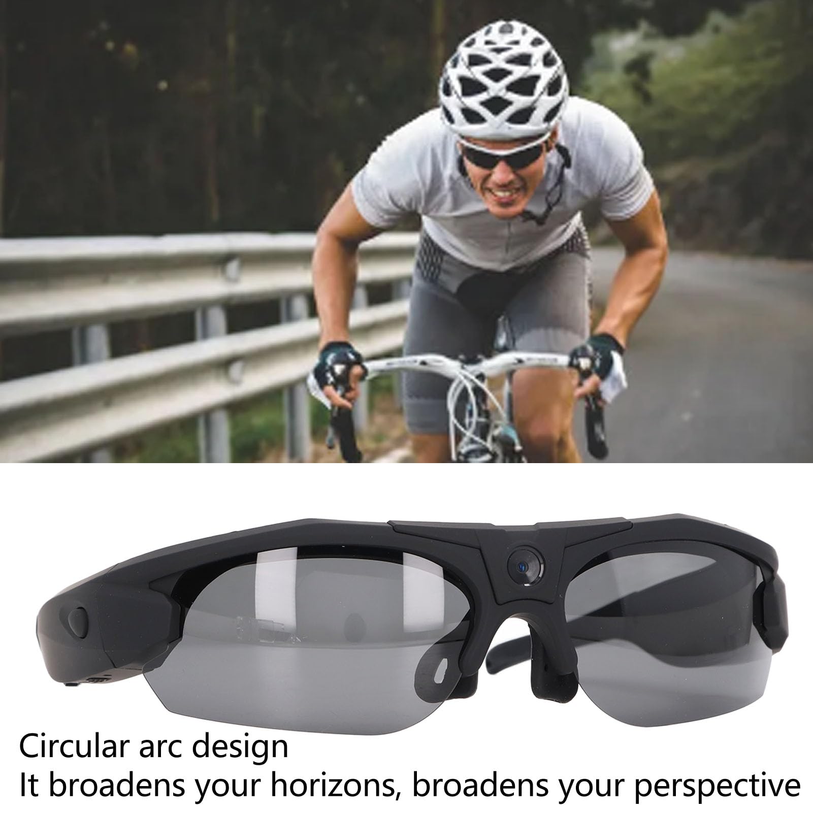 Bewinner HD 1080P Smart Camera Glasses with Polarized Lenses - MP3 Music Sunglasses for Outdoor Sports, Driving, Hiking & Fishing | Hands-Free Video Recording & Audio Playback
