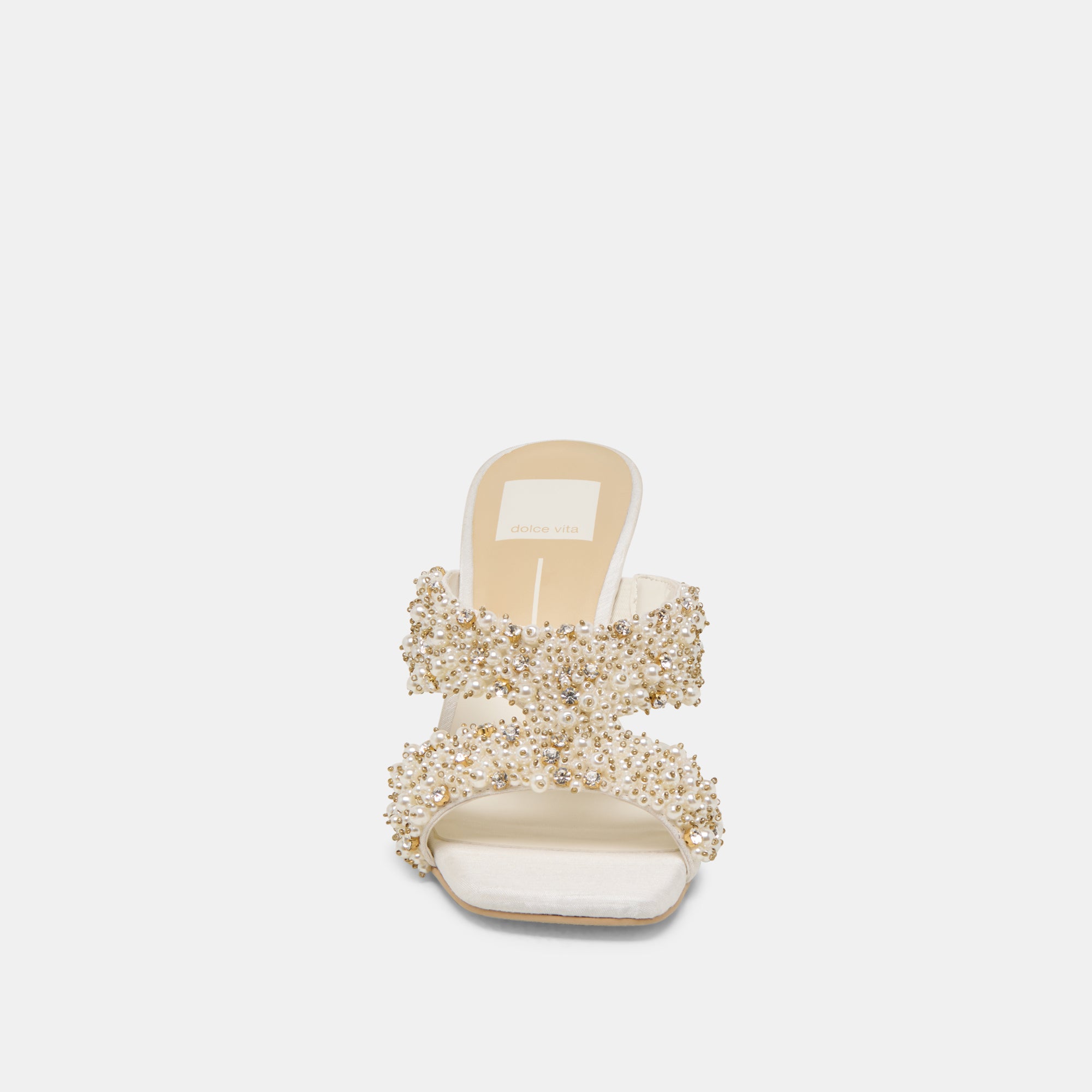 GITEL Rhinestone Heels for Women - Elegant Ivory Crystal Embellished High Heels for Parties, Weddings & Special Occasions