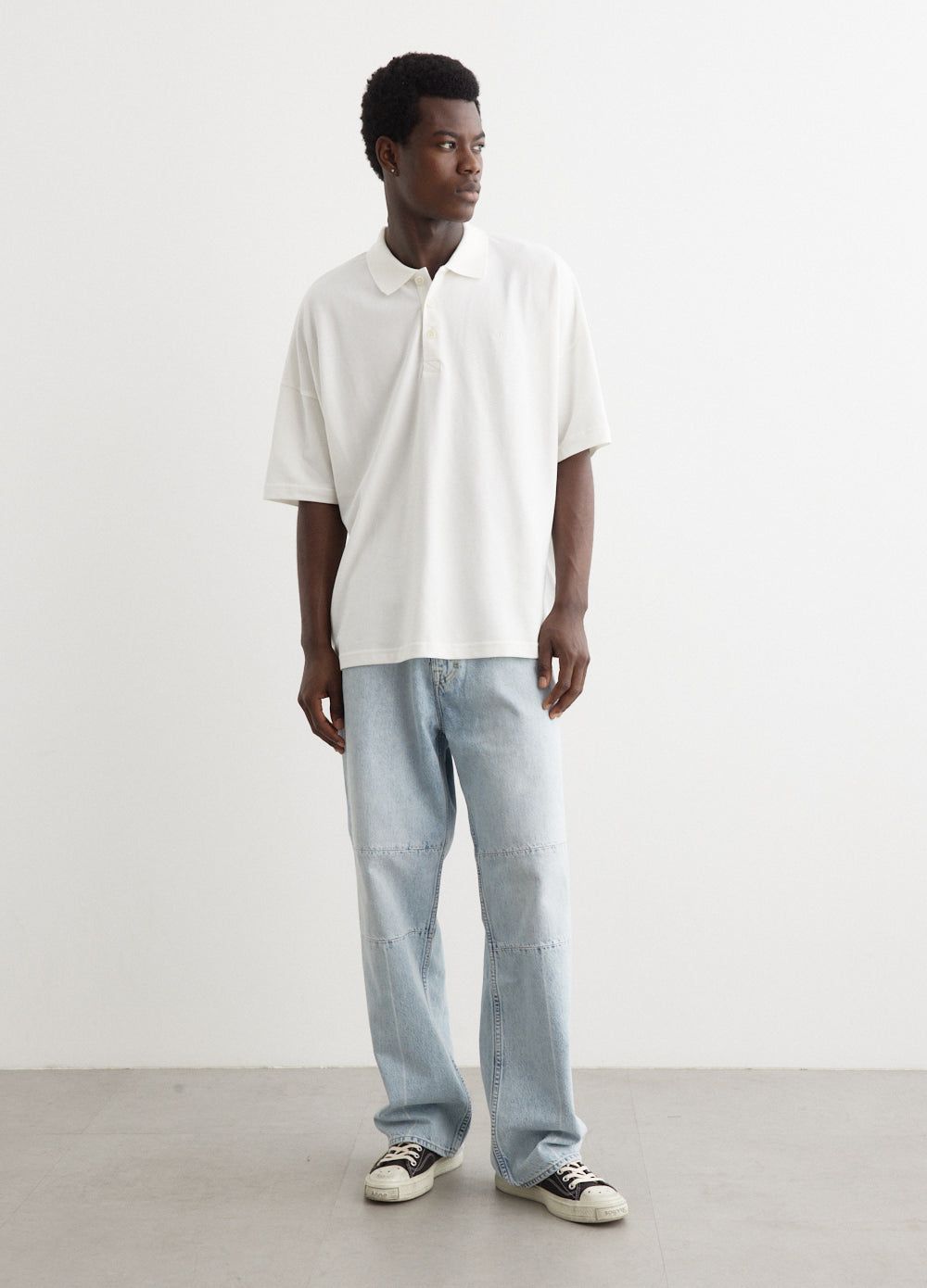 Men's Classic Polo Shirt by Antoine Aab - Premium Cotton, Slim Fit, White (H26212Aab) - Perfect for Casual Wear, Office, and Outdoor Activities