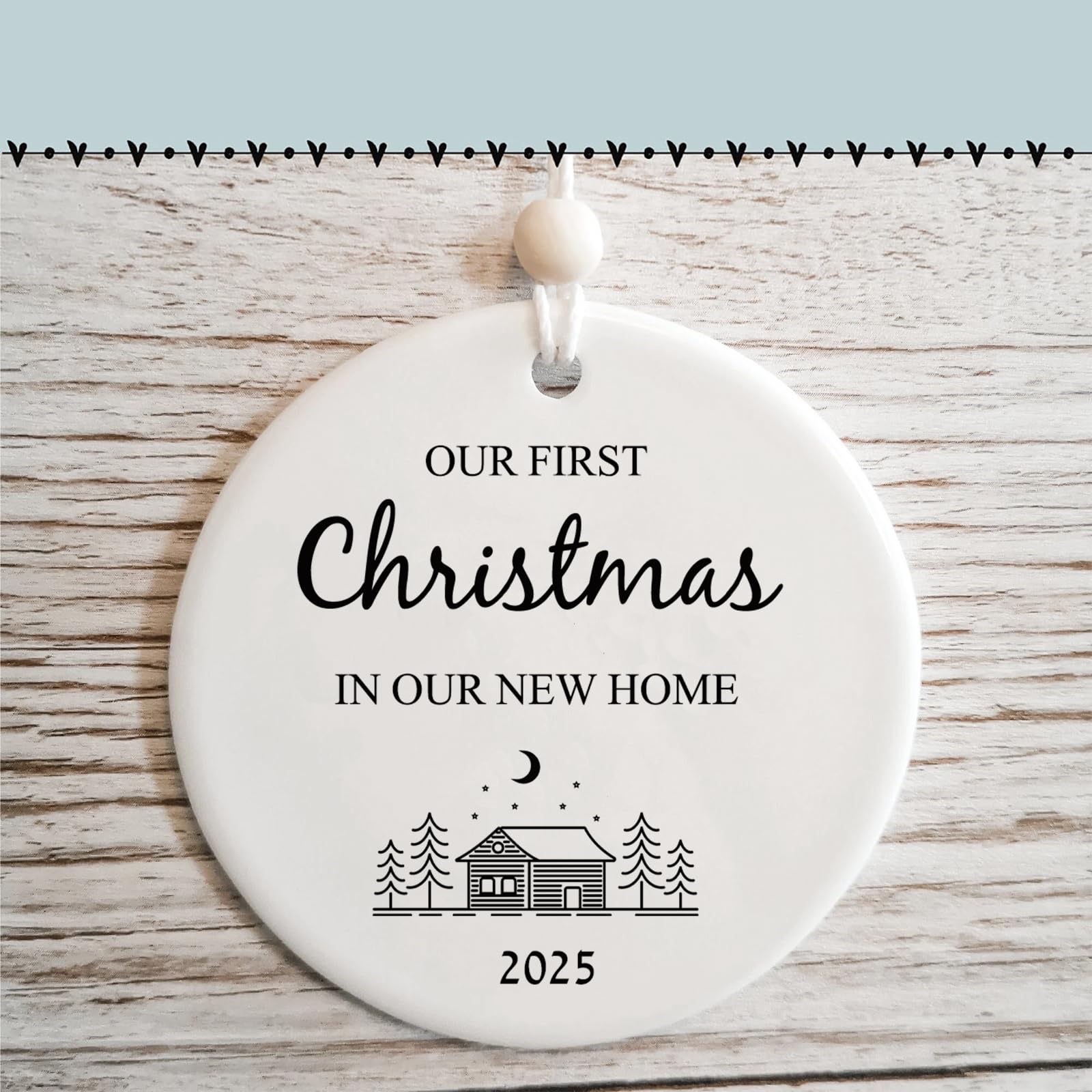2025 First Christmas in New Home Ornament - Personalized Housewarming Gift for Couples, New Homeowners & Wedding - Perfect for Tree Decor, Mantel Display & Holiday Memories