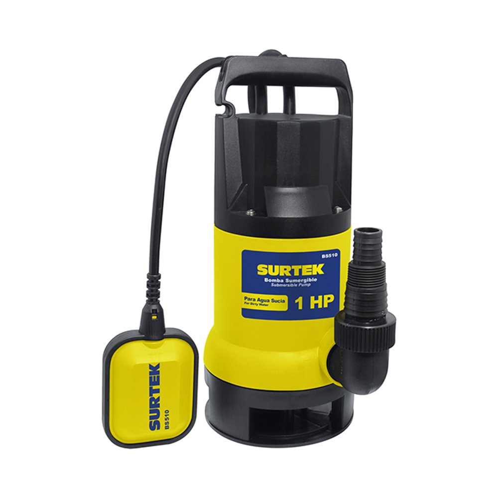BS510 SURTEK 1HP Submersible Dirty Water Pump for Basements, Pools, and Flooded Areas - Heavy Duty Water Removal Solution