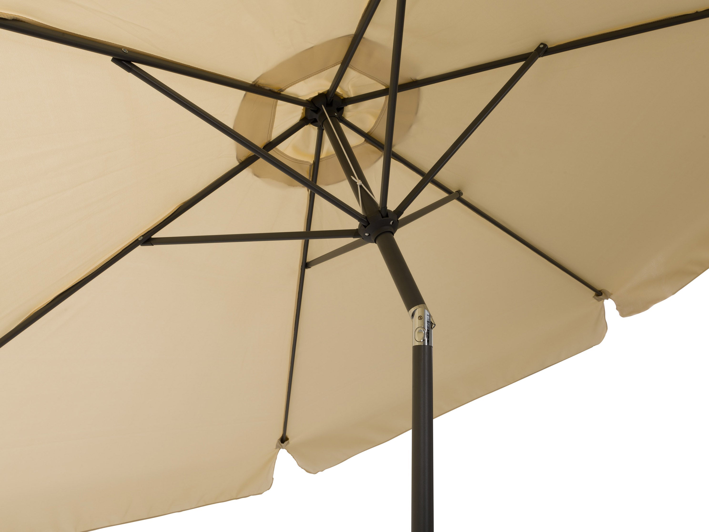 10ft Round Warm White Patio Umbrella - Outdoor Cantilever Umbrella for Poolside, Garden, and Backyard Relaxation