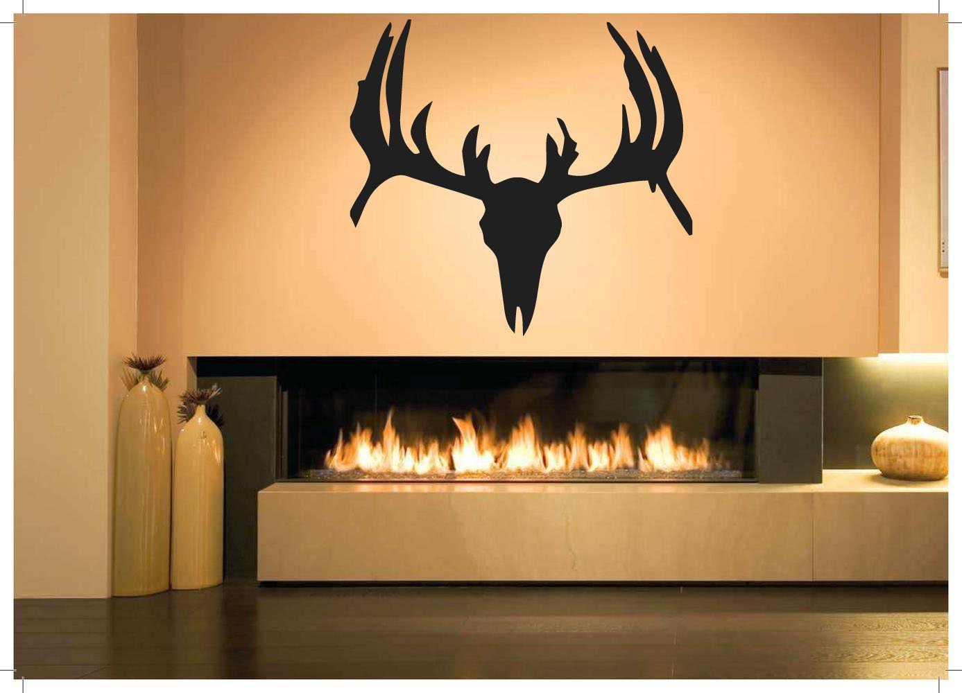 Large Deer Head Wall Sticker - Vinyl Decal Mural for Room Decor, Hunting Theme (AS891) - Perfect for Living Room, Bedroom, or Man Cave Wall Art