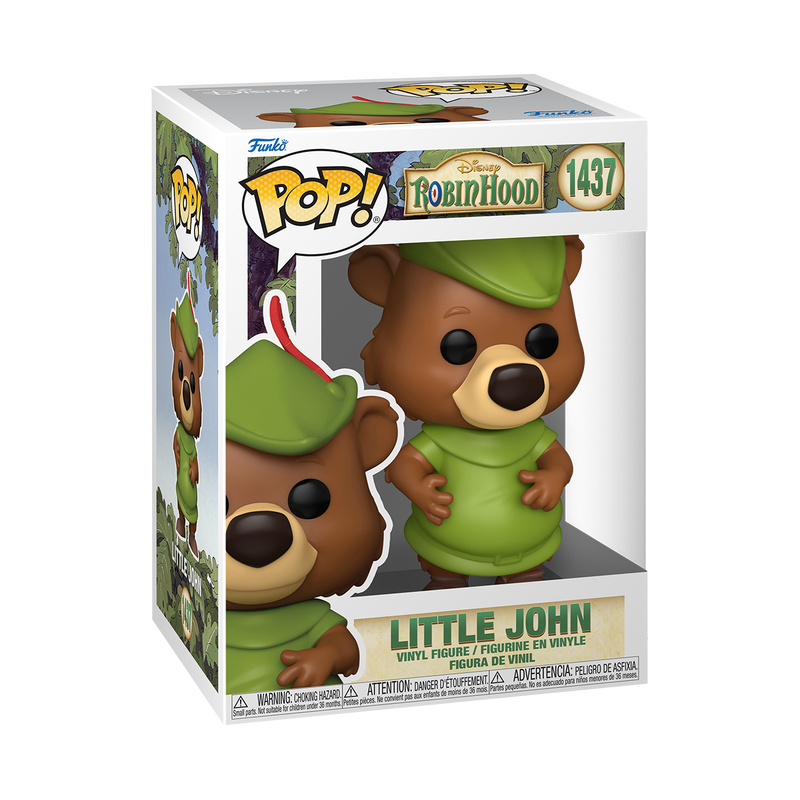 Little John Funko Pop Disney Robin Hood Vinyl Figure #1437 with Protector Case - Collectible Toy for Disney Fans, Movie Lovers & Pop Culture Enthusiasts - Perfect for Display, Gifts, and Home Decor