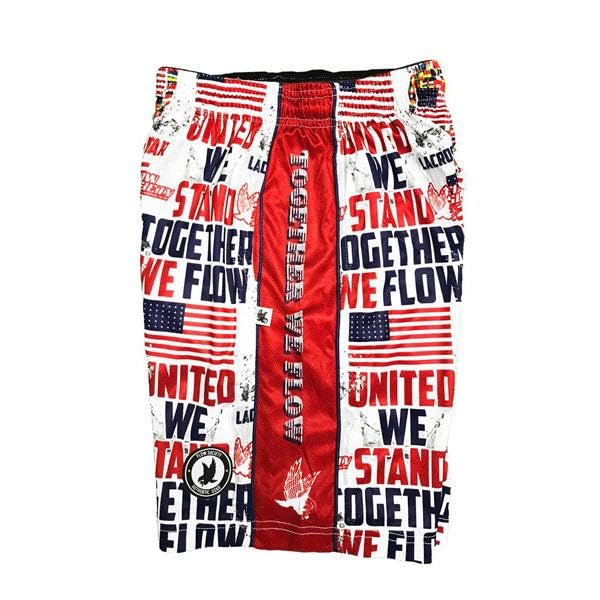 Flow Society United We Flow Boys Lacrosse Shorts - Breathable LAX Shorts for Youth & Kids | Moisture-Wicking Athletic Shorts for Boys | Perfect for Training, Games & Outdoor Sports Activities
